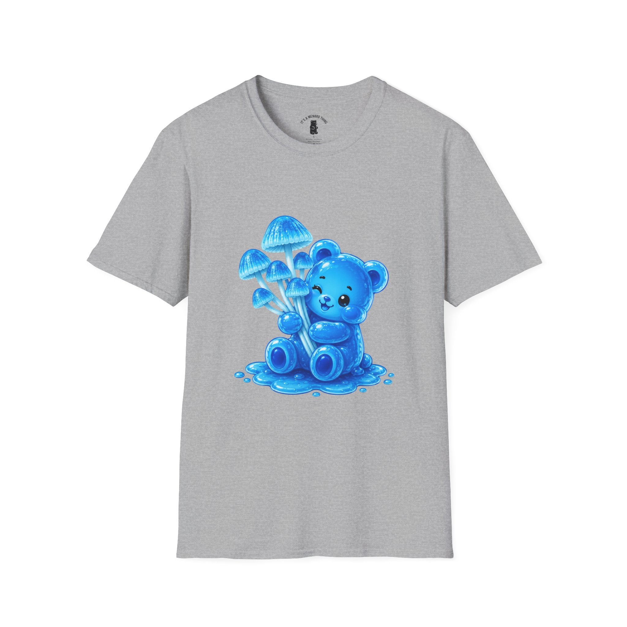 Small Cluster of Blue Mini pipe Mushrooms, Oozy Bear Special- Graphic Shirt