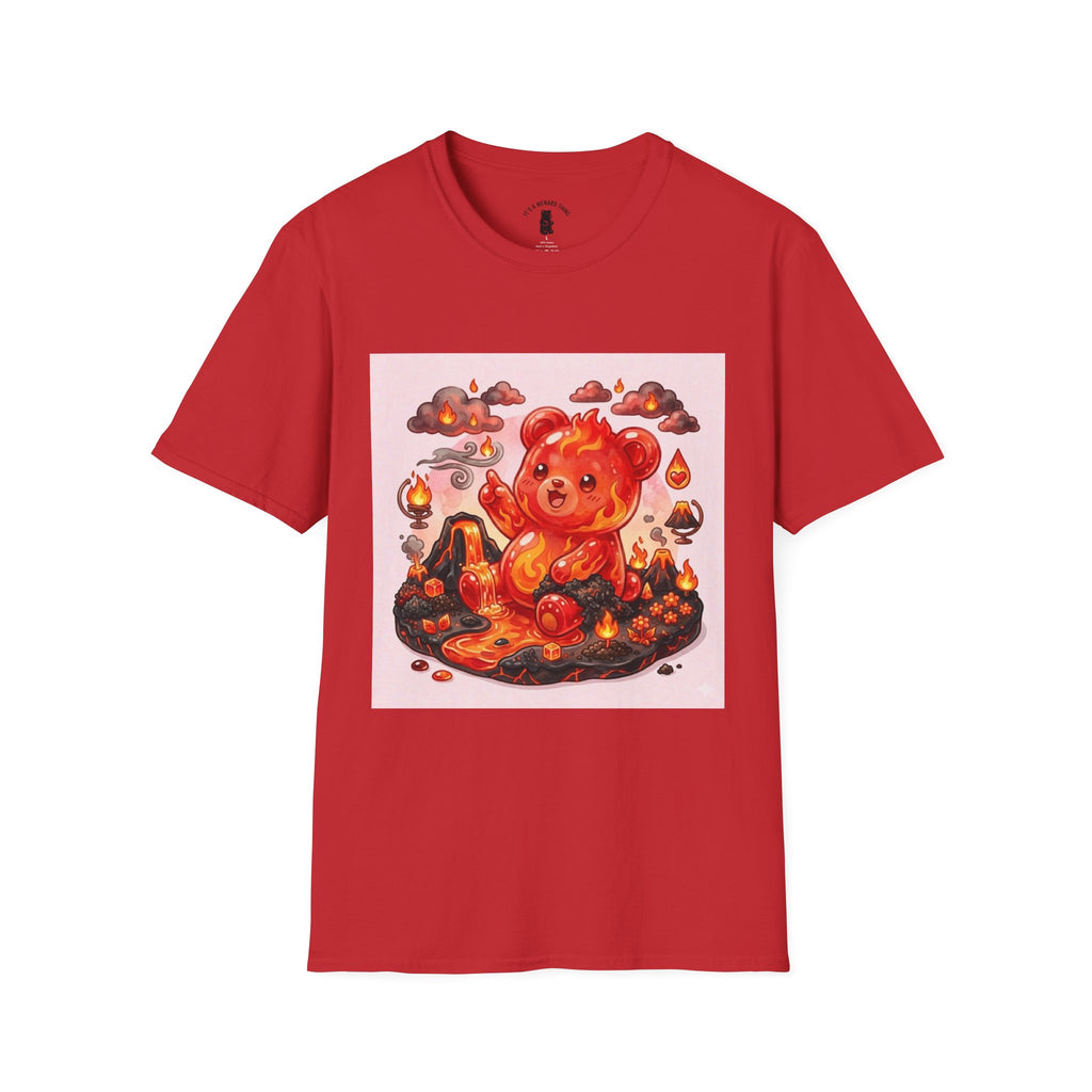 Elemental, Fire Style Volcano Red Gooey Gummy Bear — Cute Graphic T-Shirt