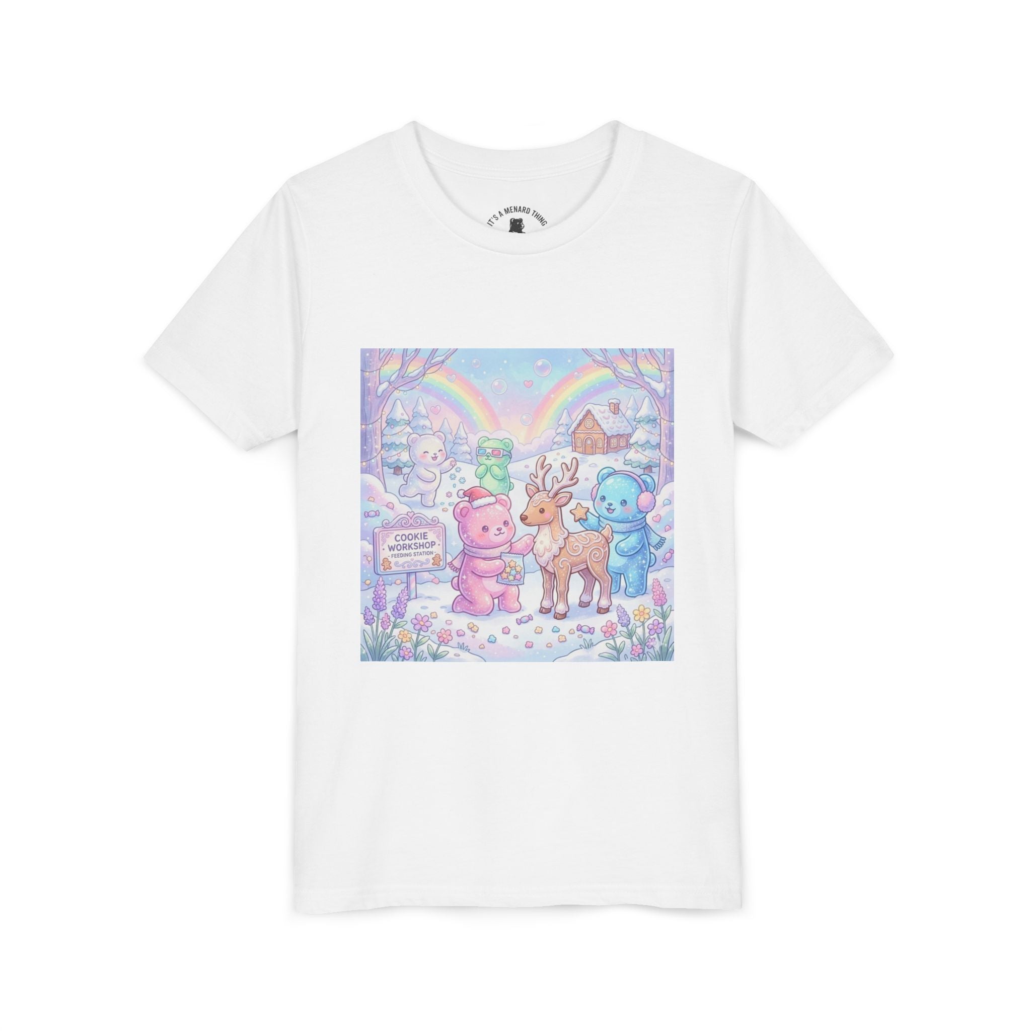 Gooey Gummies Feed Reindeer Graphic Youth Shirt