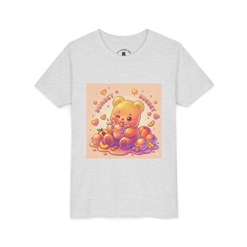 Sunny Peach Sorbet Gooey Gummy Bear Kids Graphic Shirt