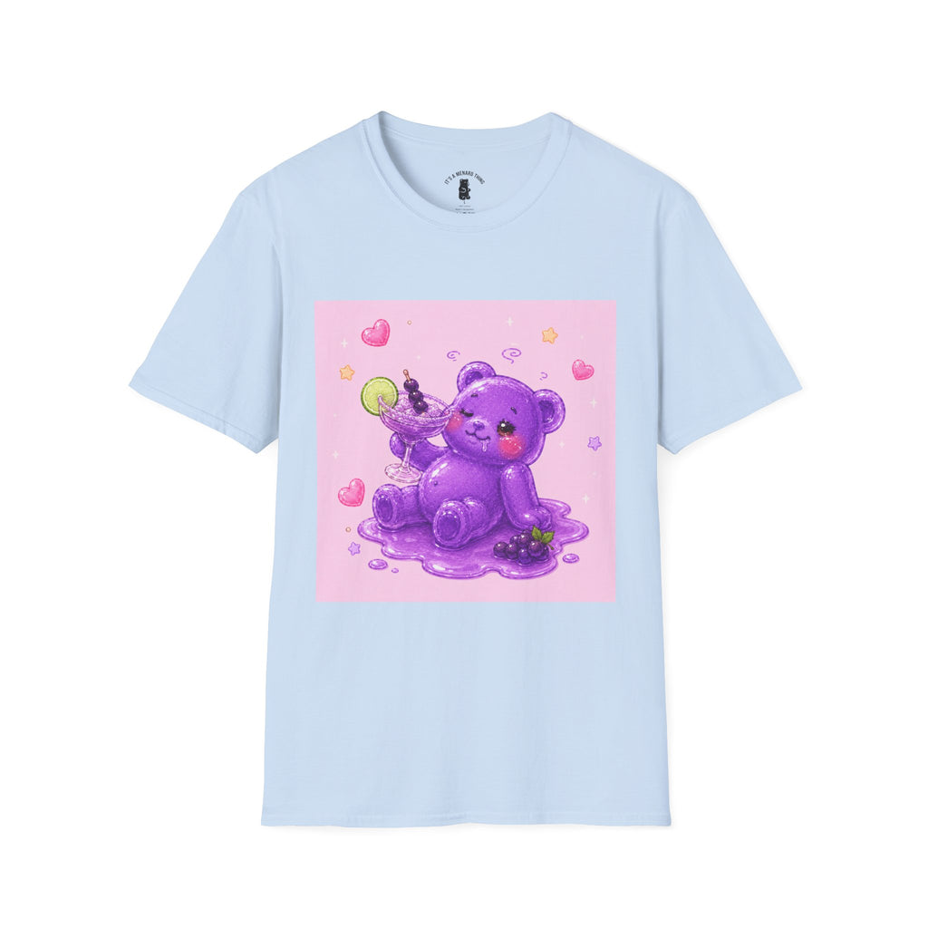 Special Wine to Dine, Purple Oozy Boozy Gummy Drinking Pal- Kawaii Graphic Shirt