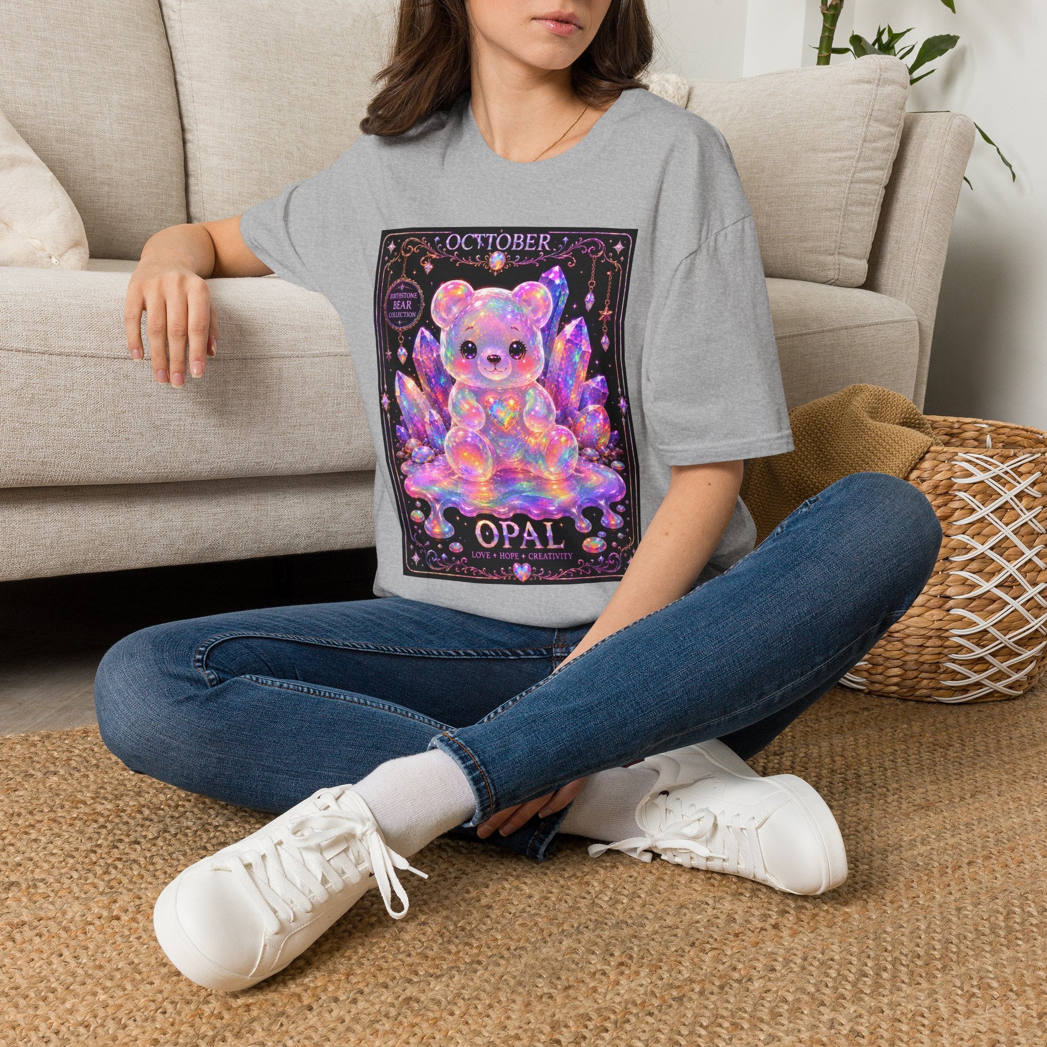October, Opal Crystal Oozy Bear Special Addition- Graphic Shirt