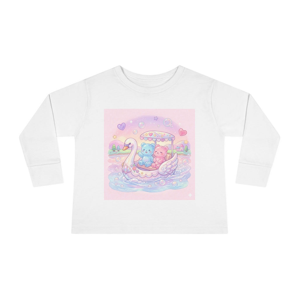 Swan Boat Ride, Oozy Bear Duo Friends- Graphic Long Sleeve Shirts