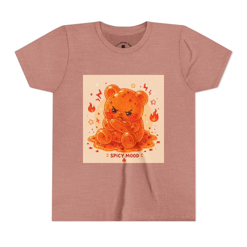 Spicy Mood Tangy Orange Gooey Gummy Bear - Angry Kawaii Bear Graphic