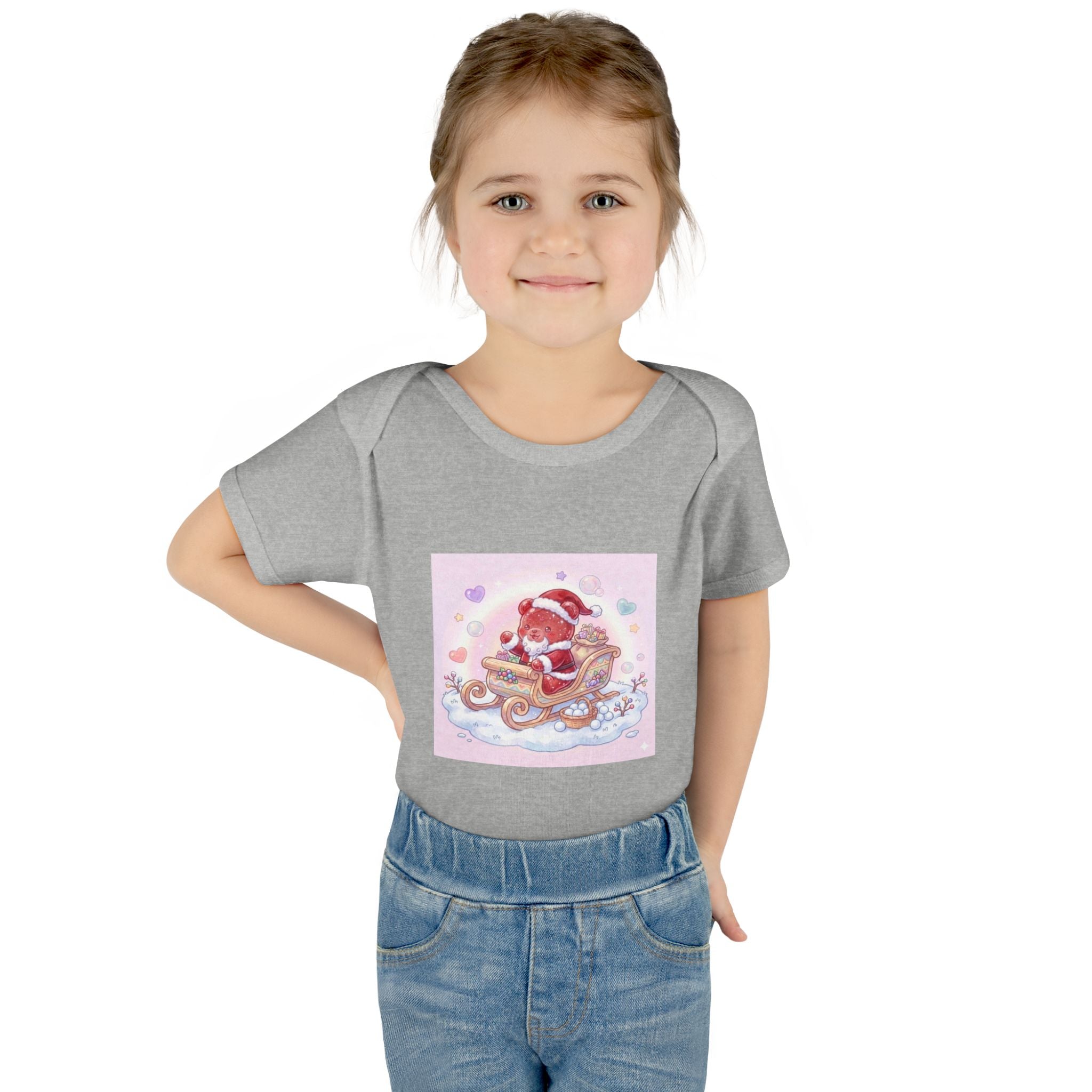 Baby Bodysuit – Gooey Gummy Santa in Sleigh Christmas Infant Onesie