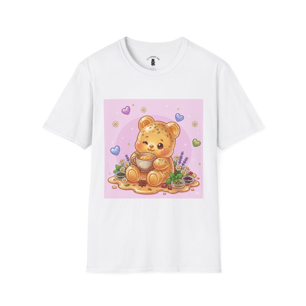 Cute Honey Herbal Tea Gooey Gummy Bear — Kawaii Graphic T-Shirt