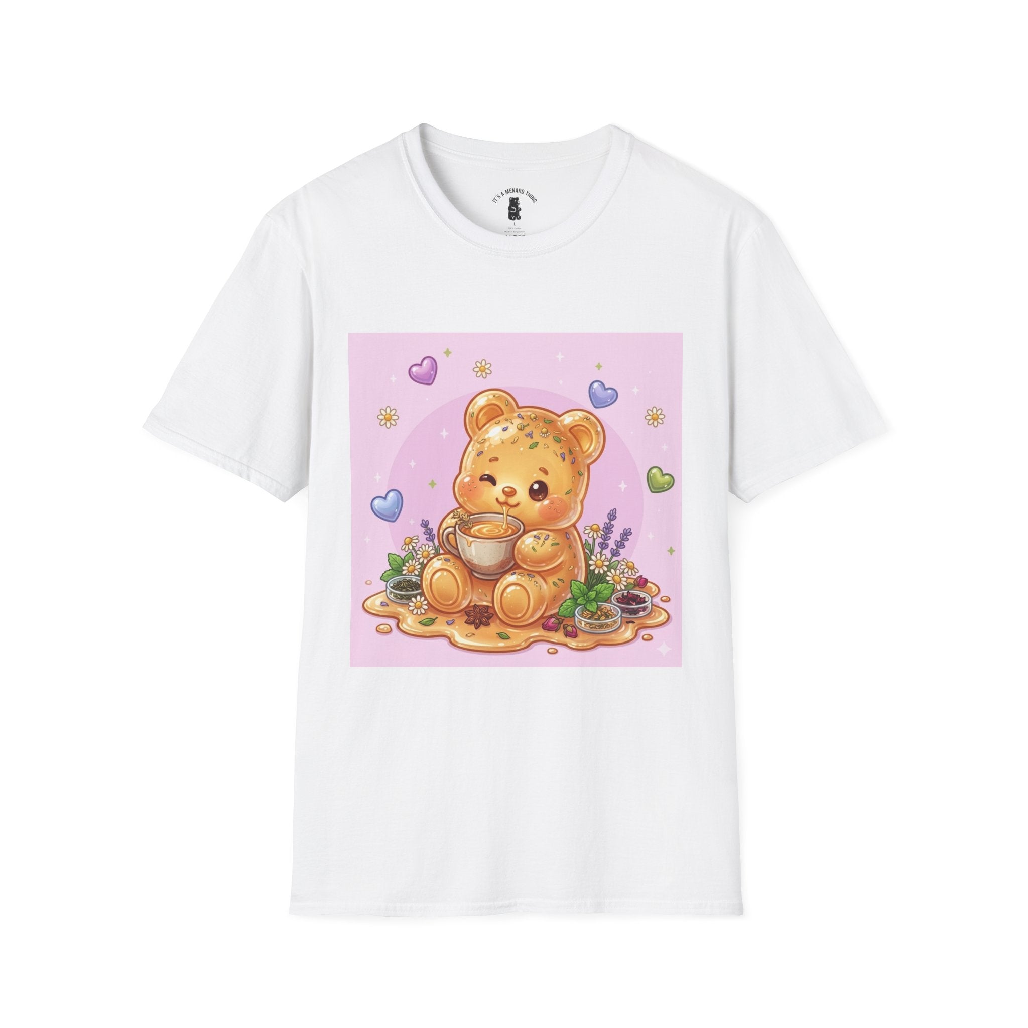 Cute Honey Herbal Tea Gooey Gummy Bear — Kawaii Graphic T-Shirt