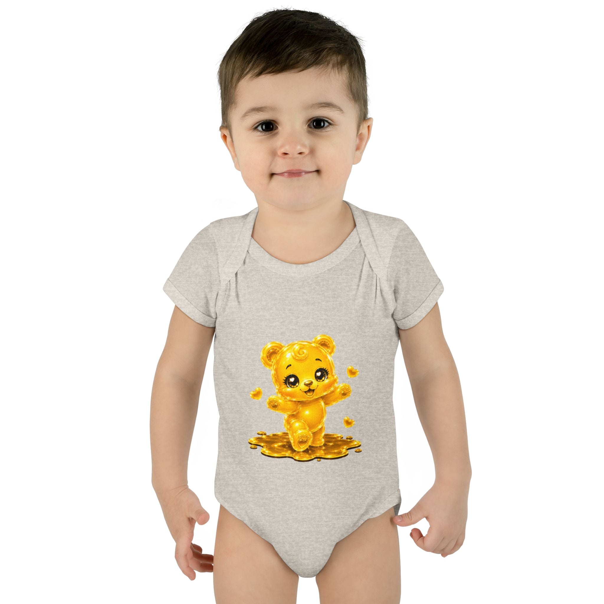 Baby Golden Oozy Gummy Bears First Steps, Cutie Addition- Graphic Onesie