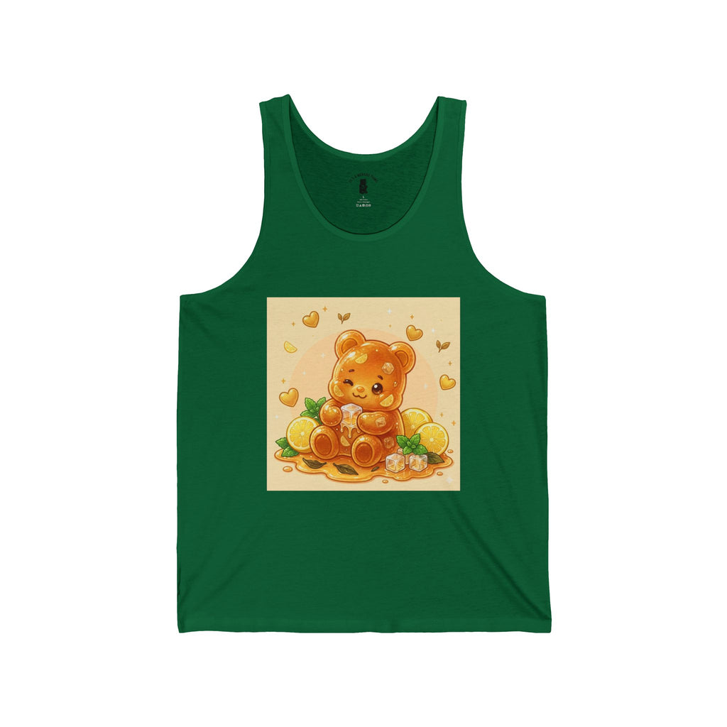 Honey Iced Tea, Golden Gooey Gummy Bear — Kawaii Design Tank Top