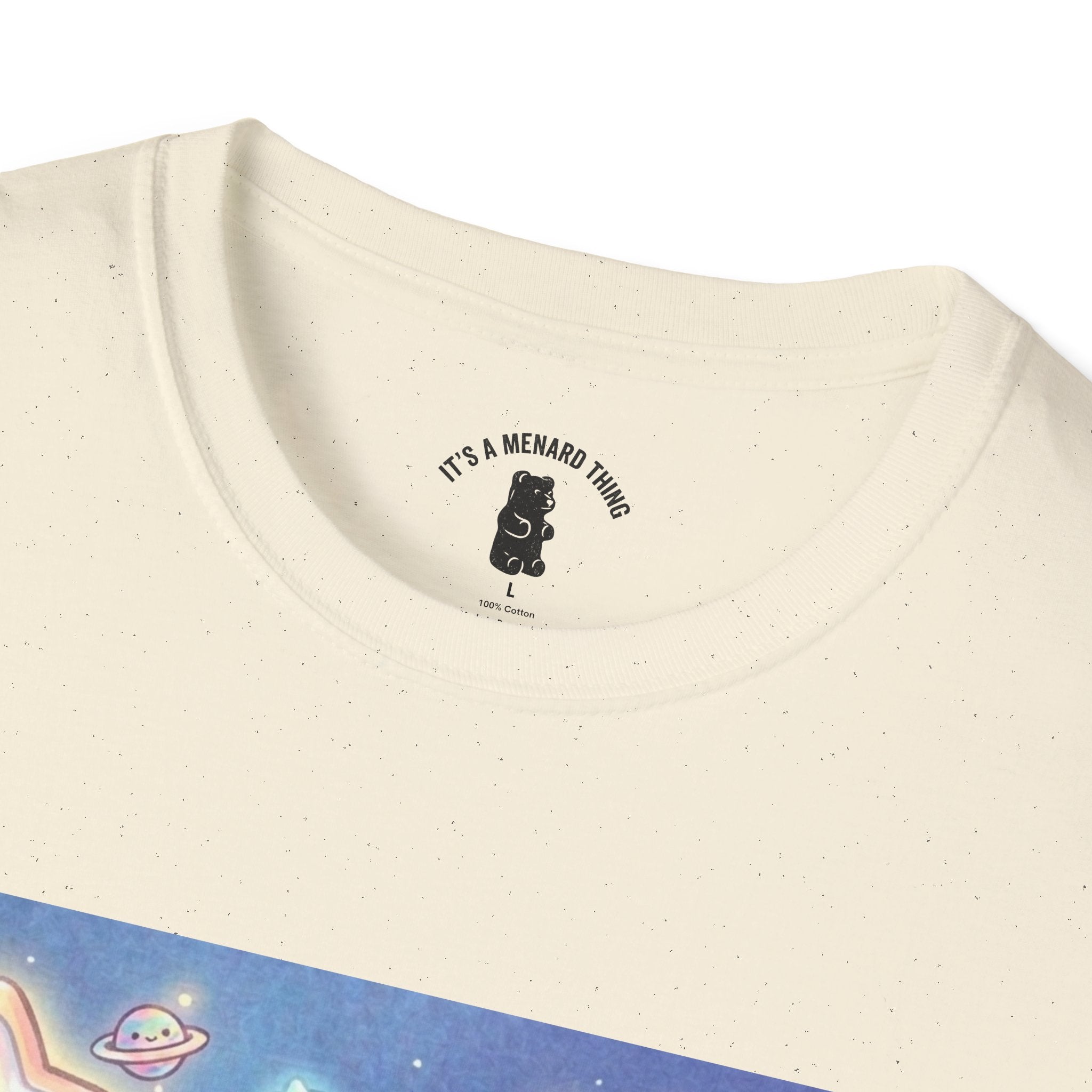 Look Upon Saturn, Purple Crystal Gooey Gummy Bear — Kawaii Graphic T-Shirt