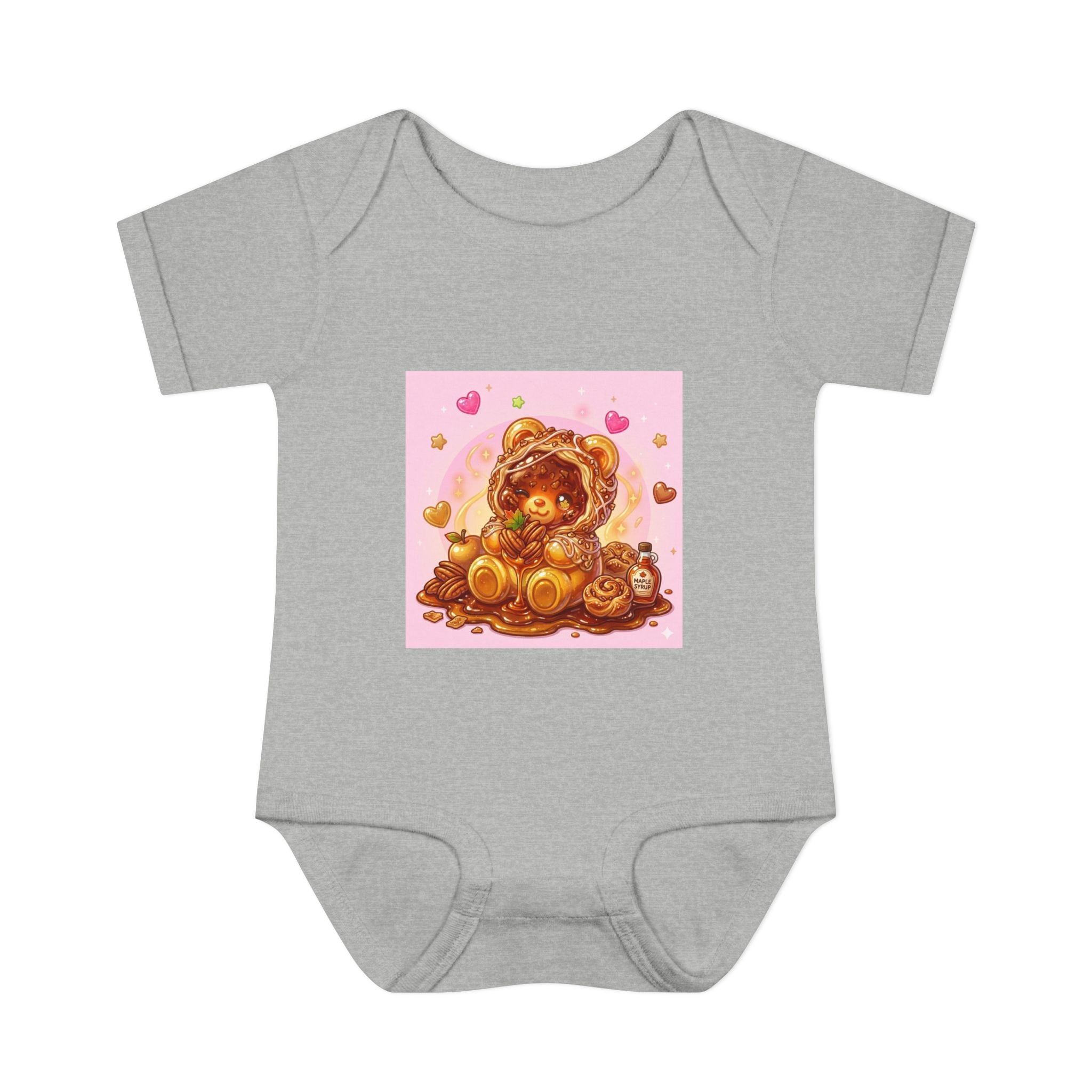 Maple Pecan Danish Gooey Gummy Bear in Puff PJs Baby Onesie