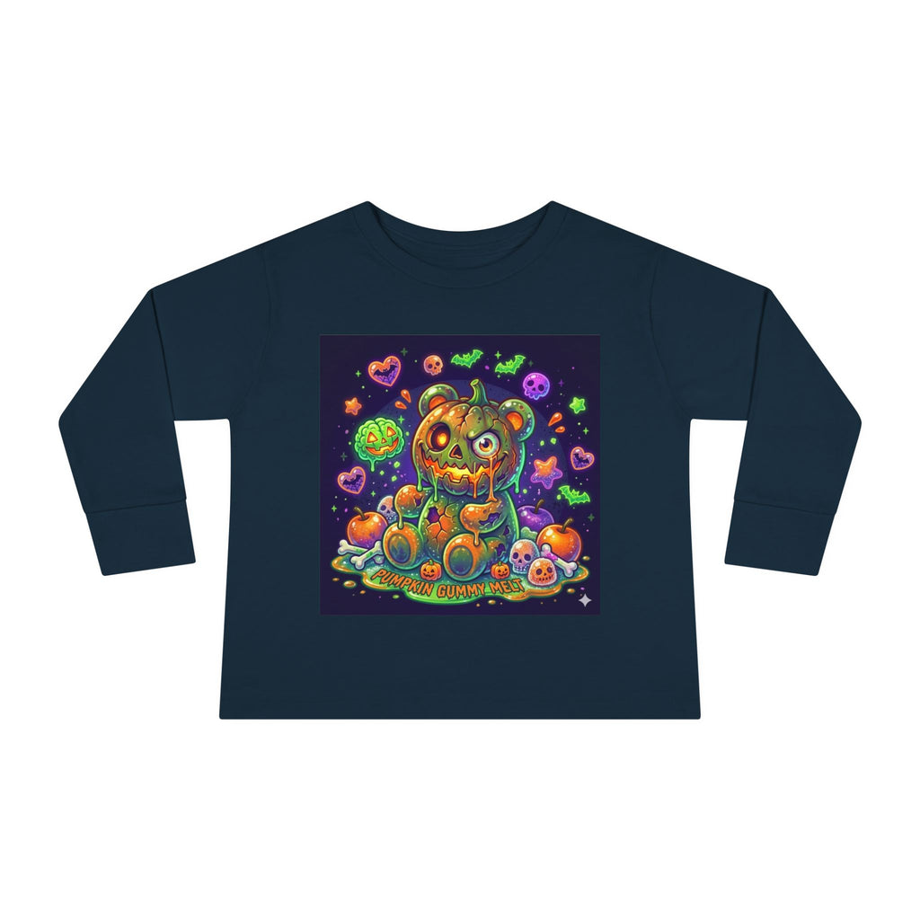 Pumpkin Oozy Bear, Halloween Special- Kids Graphic Long Sleeve Shirt