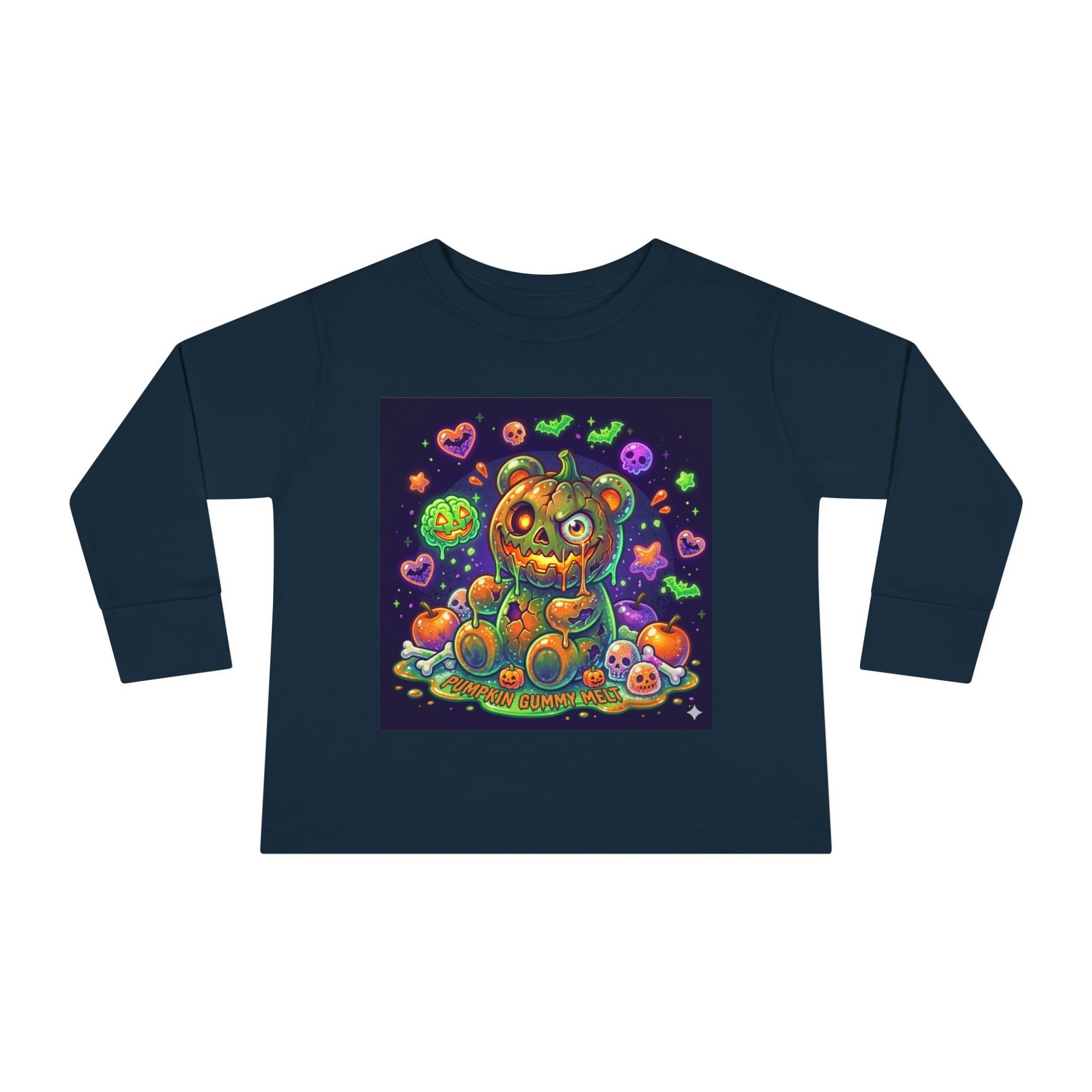 Pumpkin Oozy Bear, Halloween Special- Kids Graphic Long Sleeve Shirt