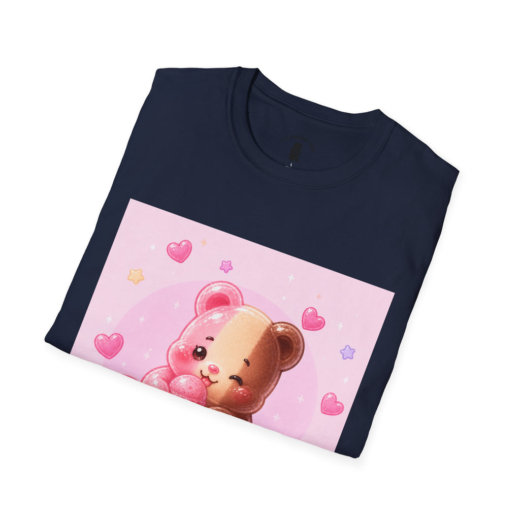Kawaii Neapolitan Gooey Gummy Bear — Cute Heart Dessert Graphic Tee