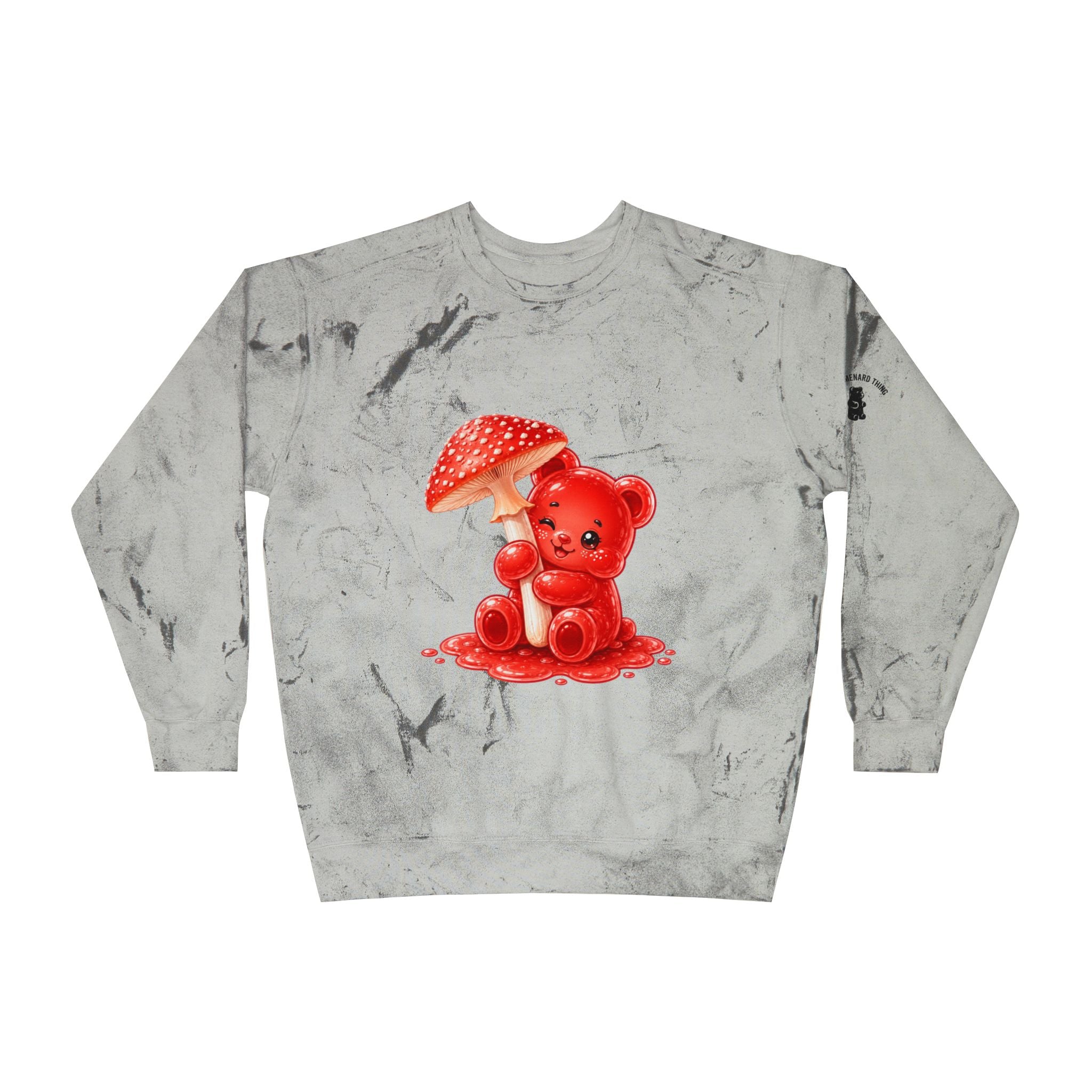 Speckled Special Red Mushroom, Gooey Gummy bear — Kawaii Graphic Sweatshirt