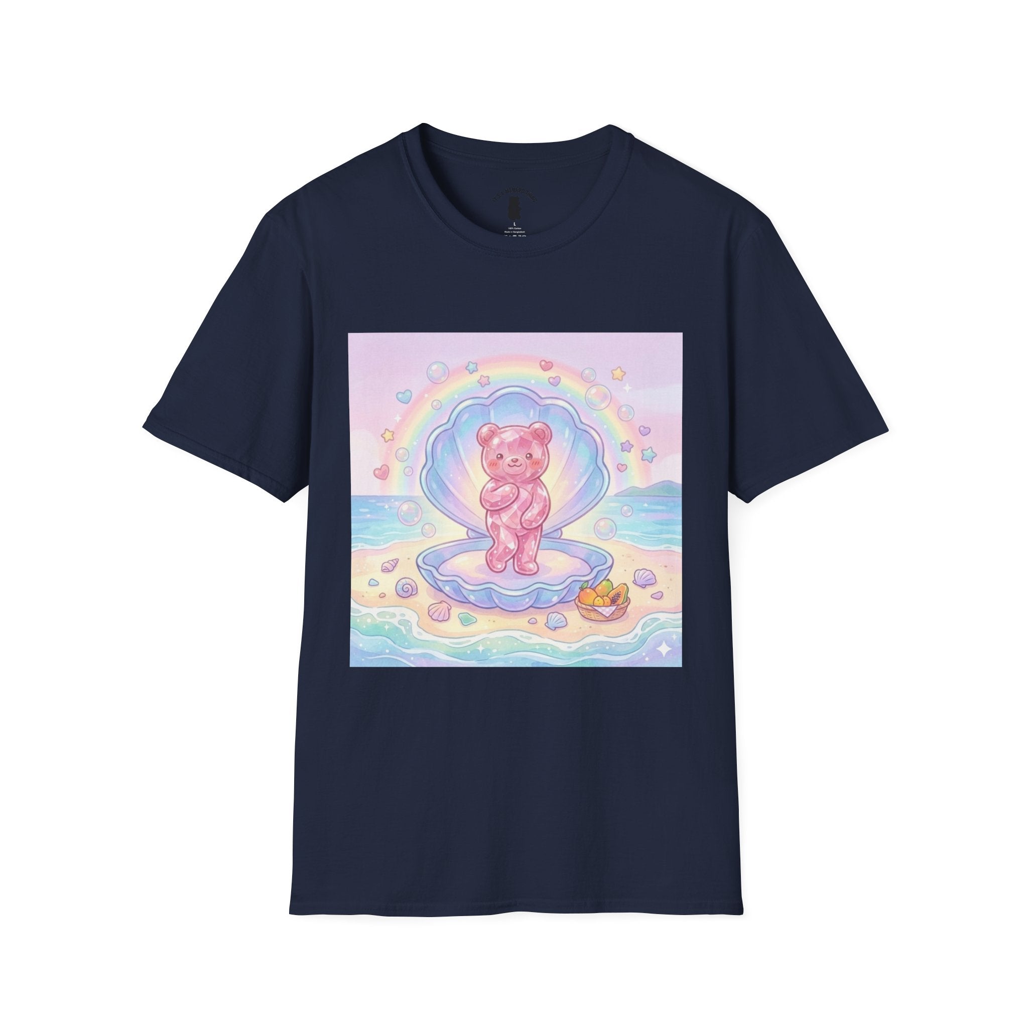 Pastel Venus Clam, Pink Gooey Gummy Bear- Kawaii Graphic T-Shirt
