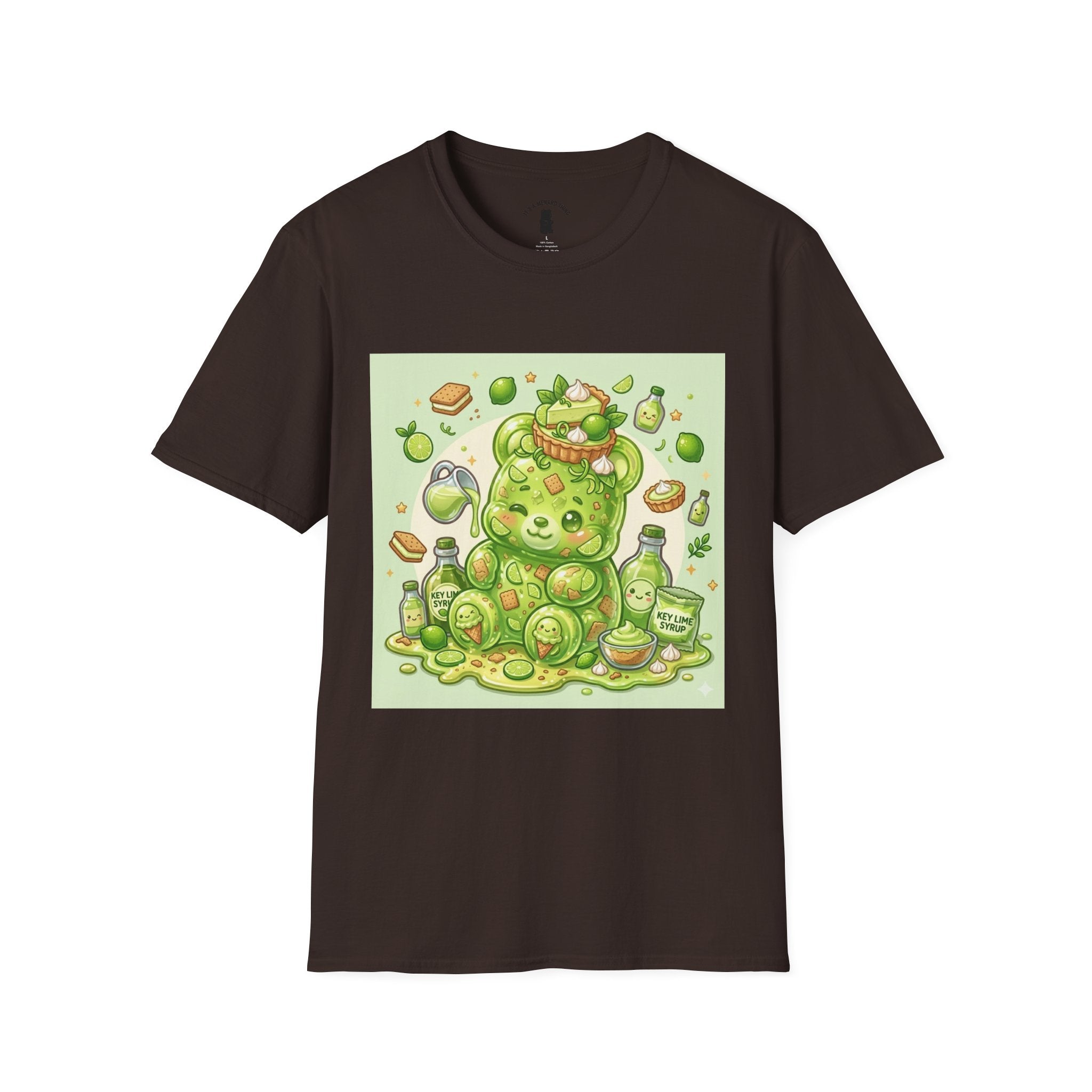 Keylime cream Pie, Exotic Gooey Gummy Bear — Kawaii Illustration T-Shirt