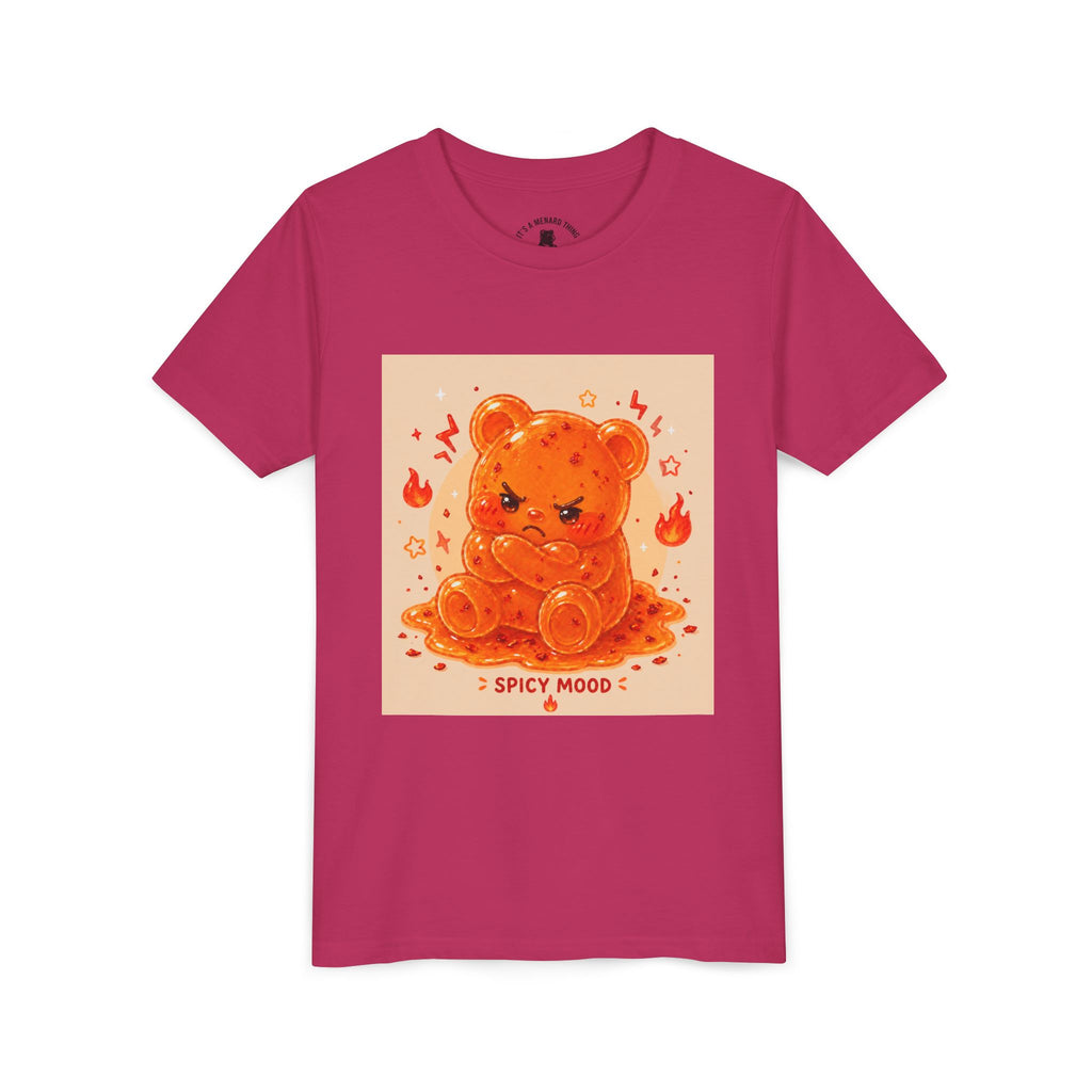 Spicy Mood Tangy Orange Gooey Gummy Bear - Angry Kawaii Bear Graphic