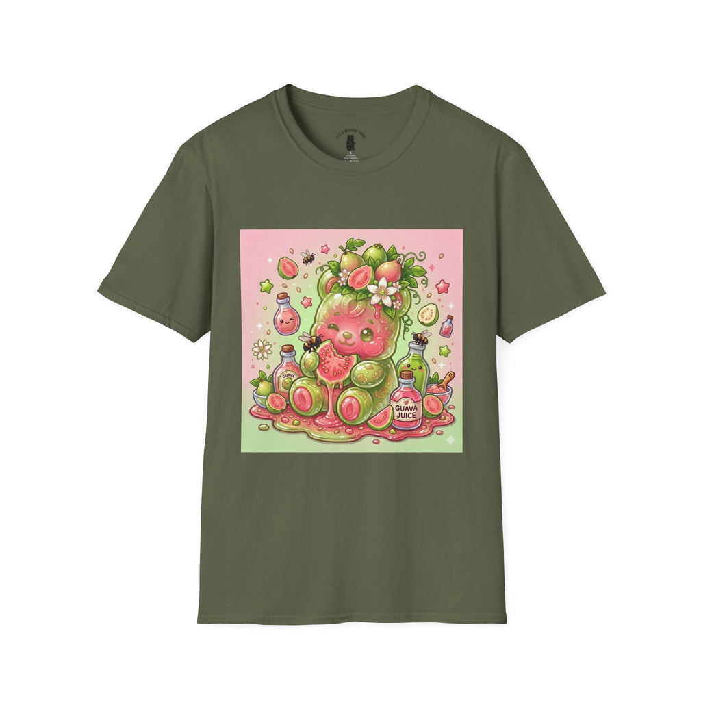 Sweet little Guava, Exotic Fruit Gooey Gummy Bear — Kawaii Graphic T-Shirt