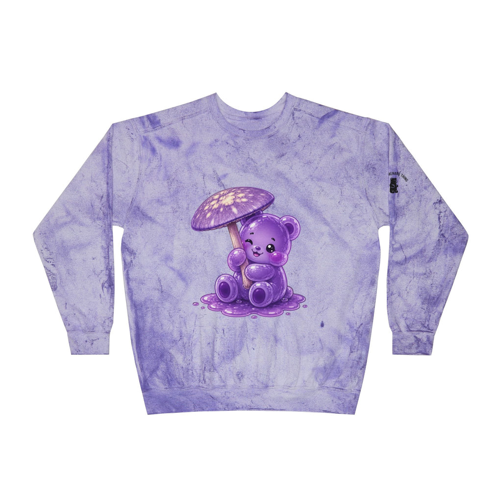 Special Purple Mushroom, Gooey Gummy Bear Friend — Kawaii Graphic Sweatshirt