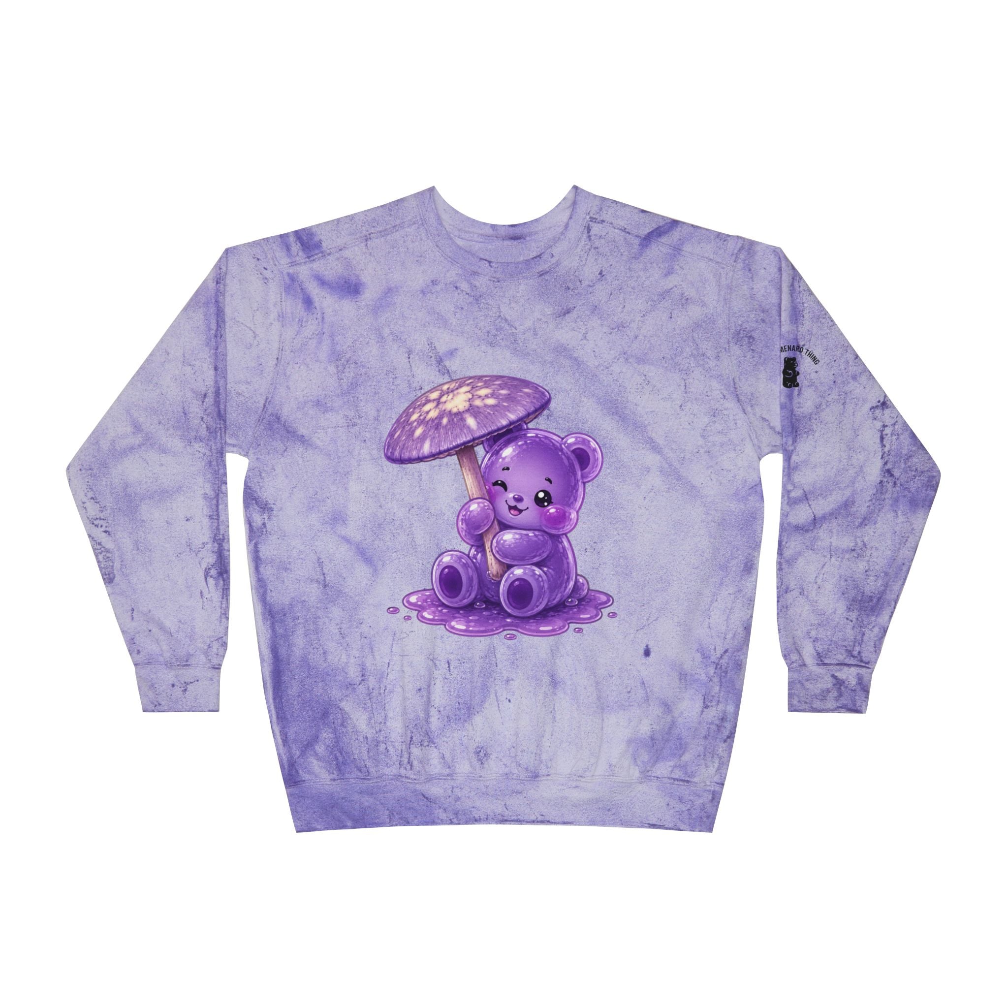 Special Purple Mushroom, Gooey Gummy Bear Friend — Kawaii Graphic Sweatshirt