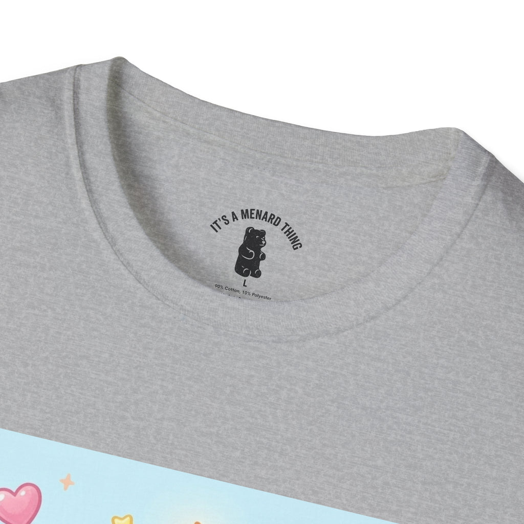 Birthday Cake and Party Gooey Gummy Bear— Kawaii Graphic T-Shirt