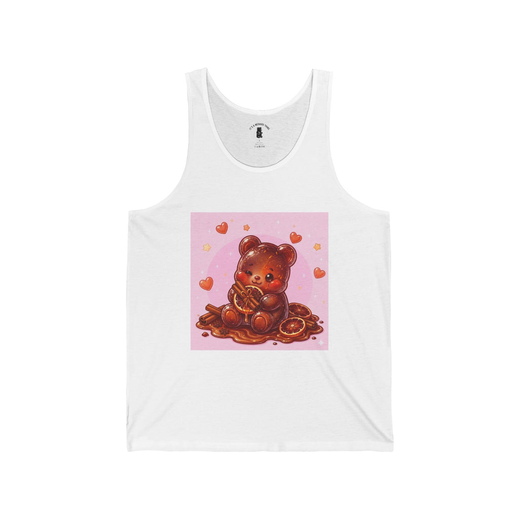 Blood Orange Cinnamon, Citrus Gooey Gummy Bear — Cute Illustration Tank Top