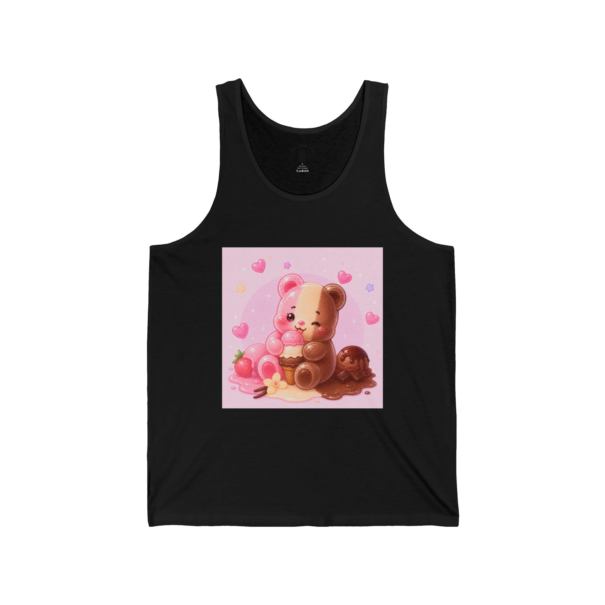 Neapolitan Ice Cream, Gooey Gummy Friend – Kawaii Design Tank Top