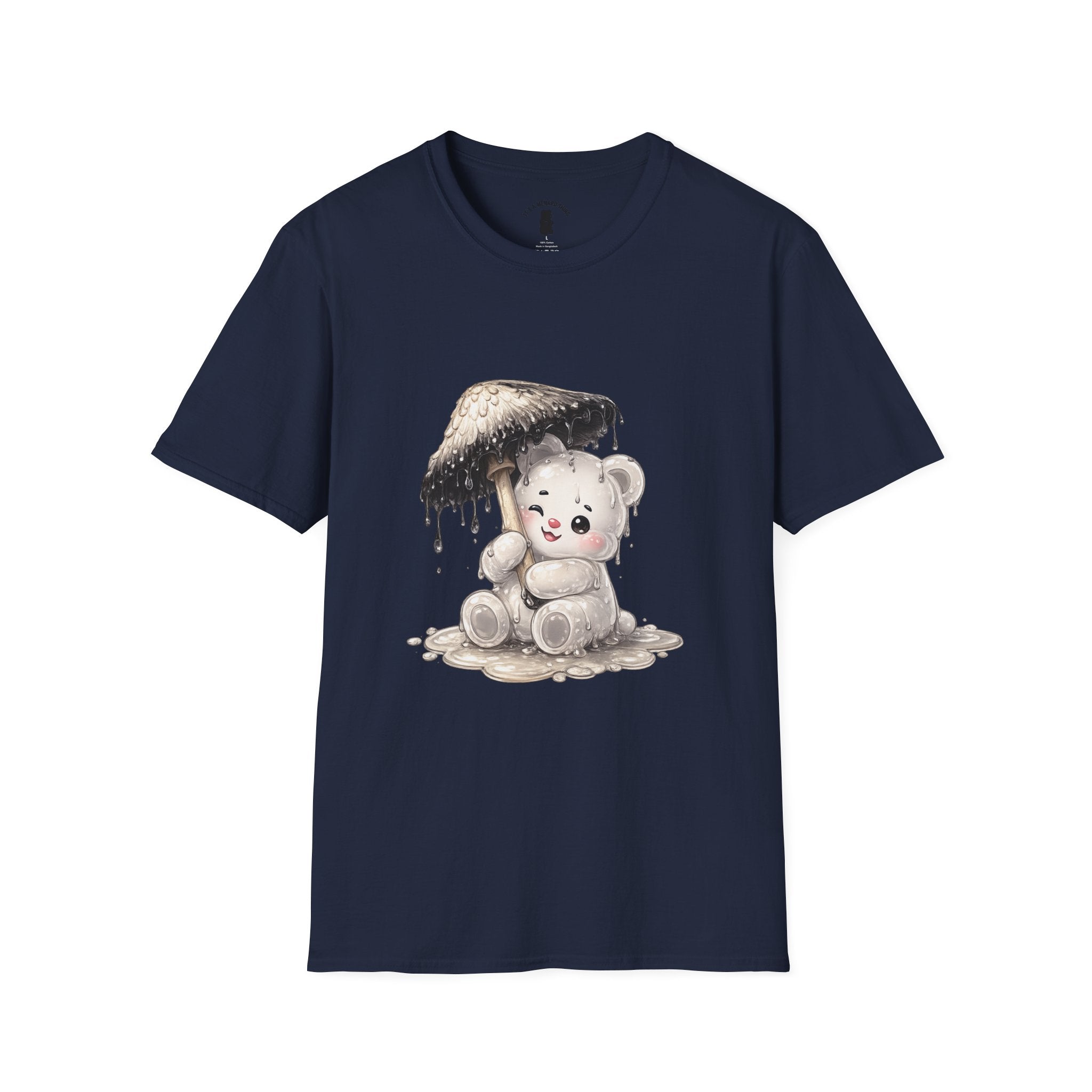 Ink Cap Mushroom Umbrella Special White Oozy Bears Friend- Graphic Shirt