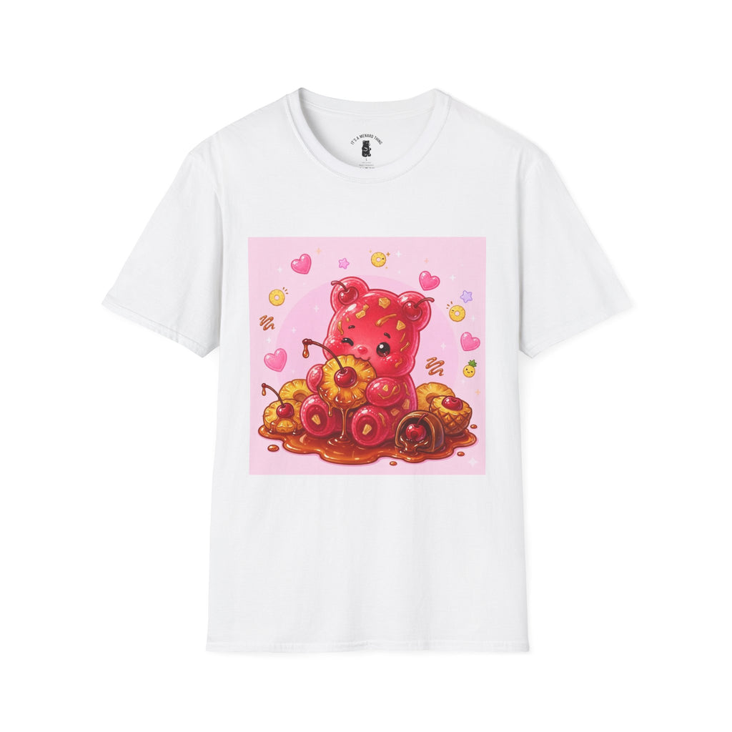 Kawaii Pineapple & Candied Cherries Gooey Gummy Bear — Cute Graphic T-Shirt