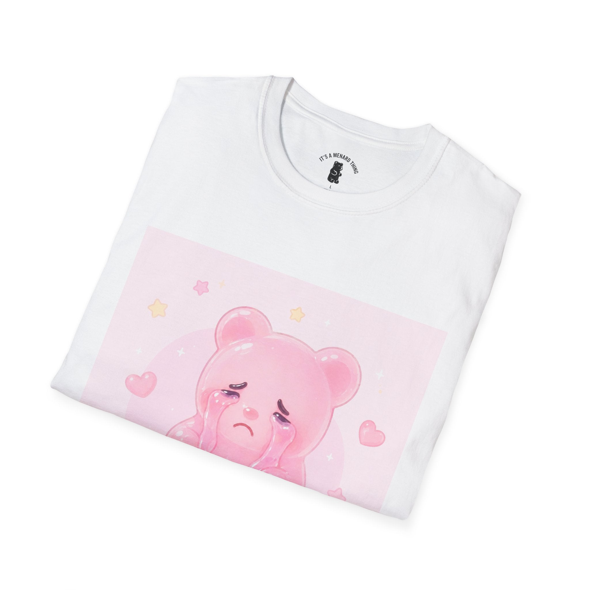 Crying Pink Gooey Gummy Bear- Graphic Tee