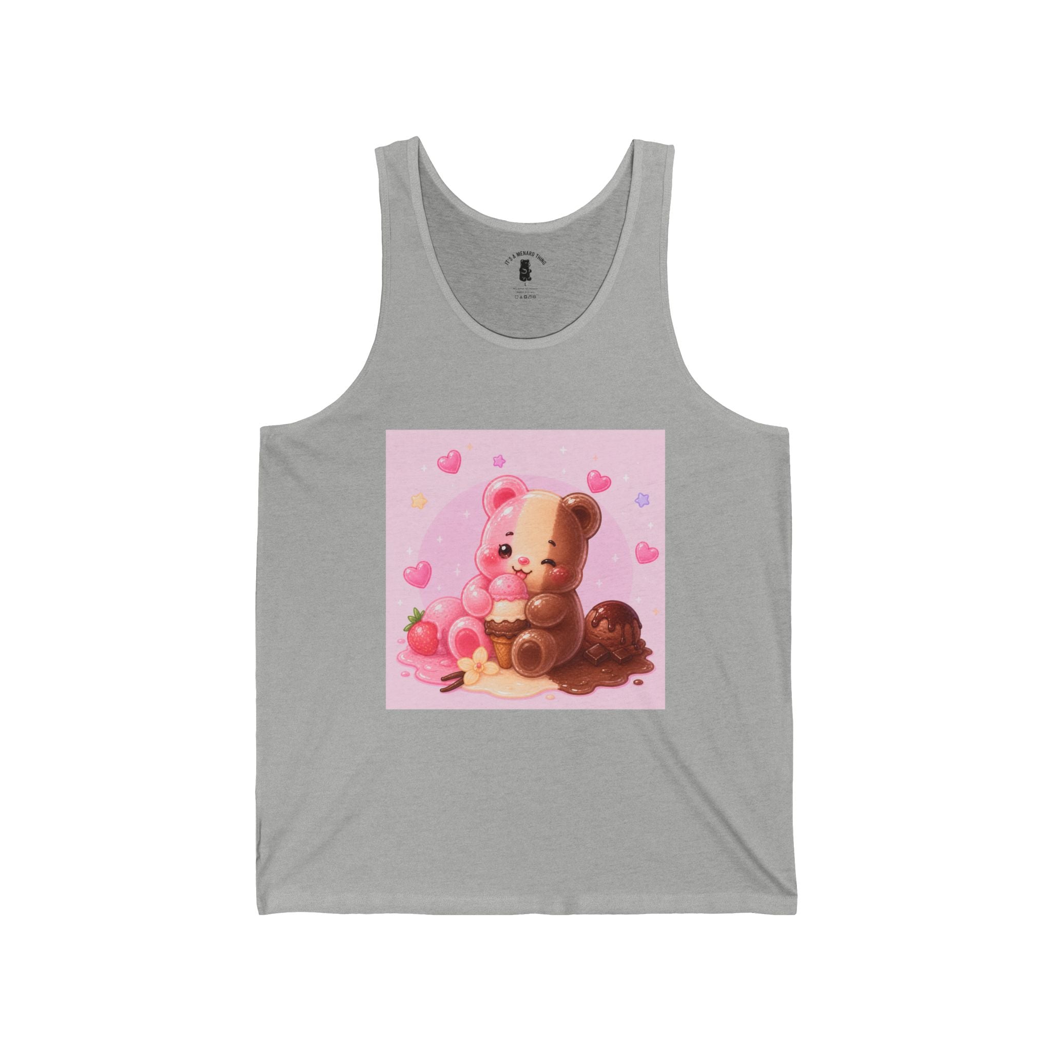 Neapolitan Ice Cream, Gooey Gummy Friend – Kawaii Design Tank Top