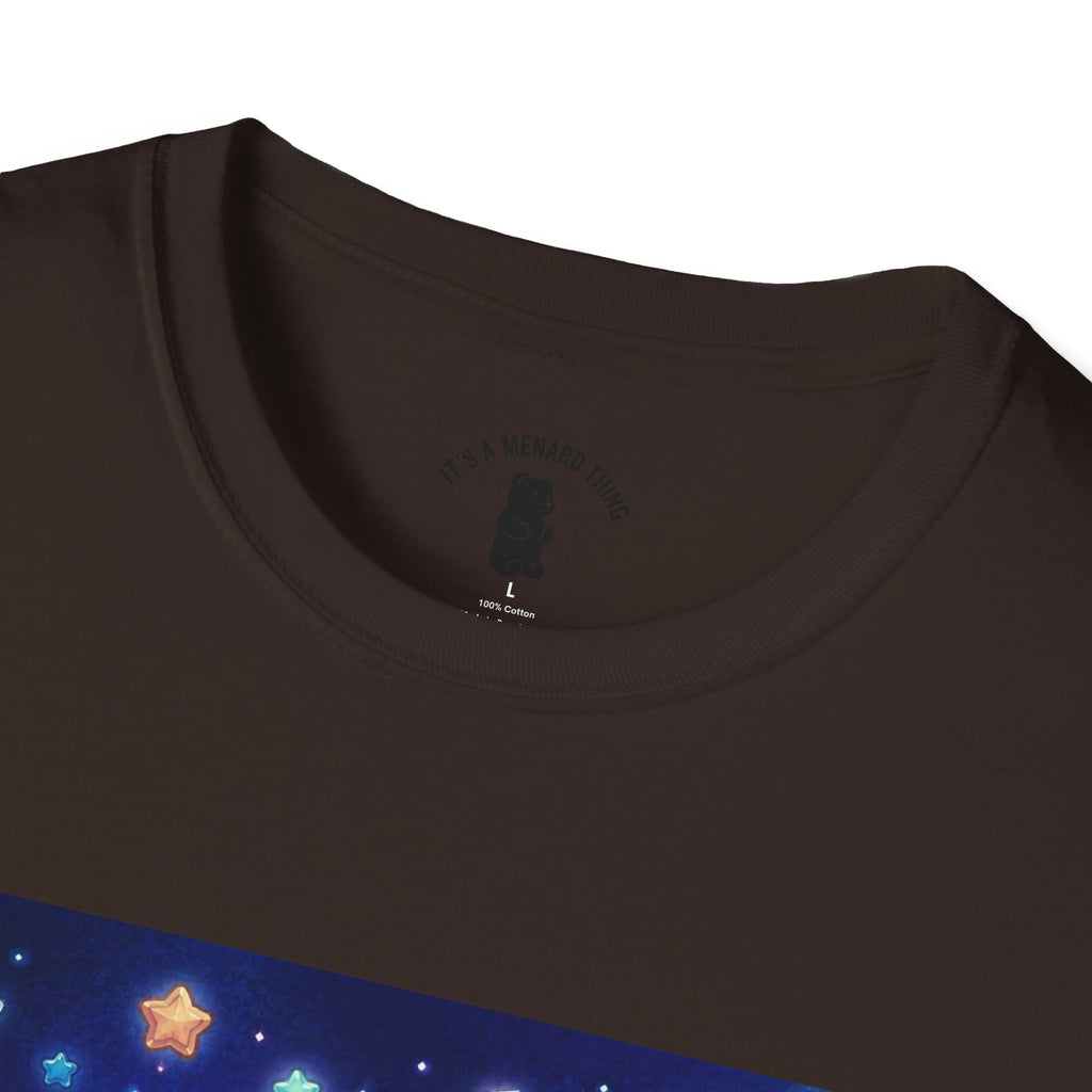 Lets Nap with Pluto, Teal Crystal Blue Gooey Gummy Bear- Kawaii Graphic T-Shirt