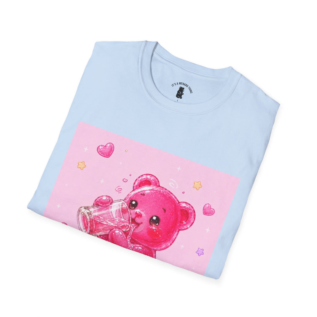 Sugar Shock Shot, Boozy Gooey Gummy Bear- Kawaii Graphic T-Shirt