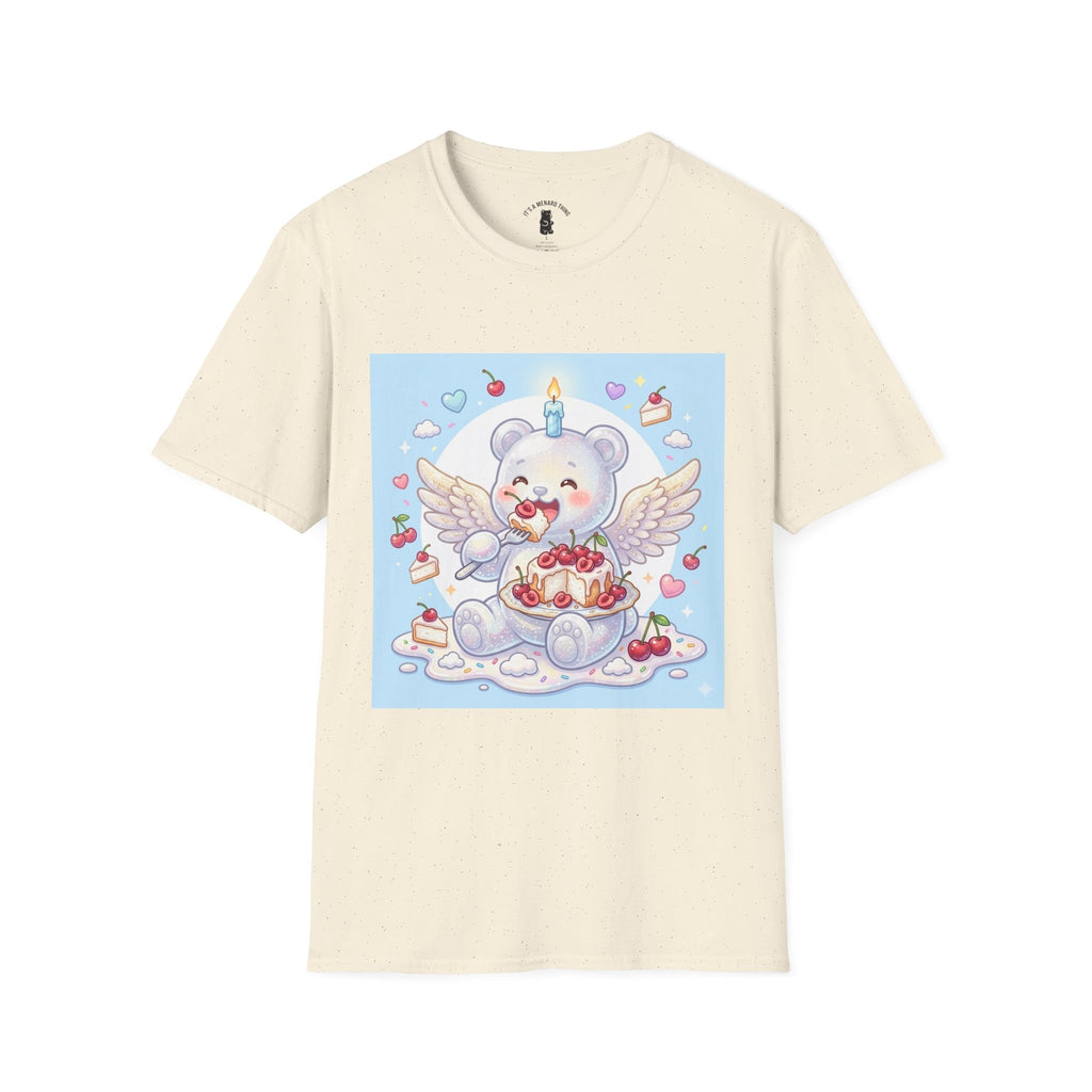 Cute Angel Food Cake, White Gooey Gummy Bear — Kawaii Graphic Tee