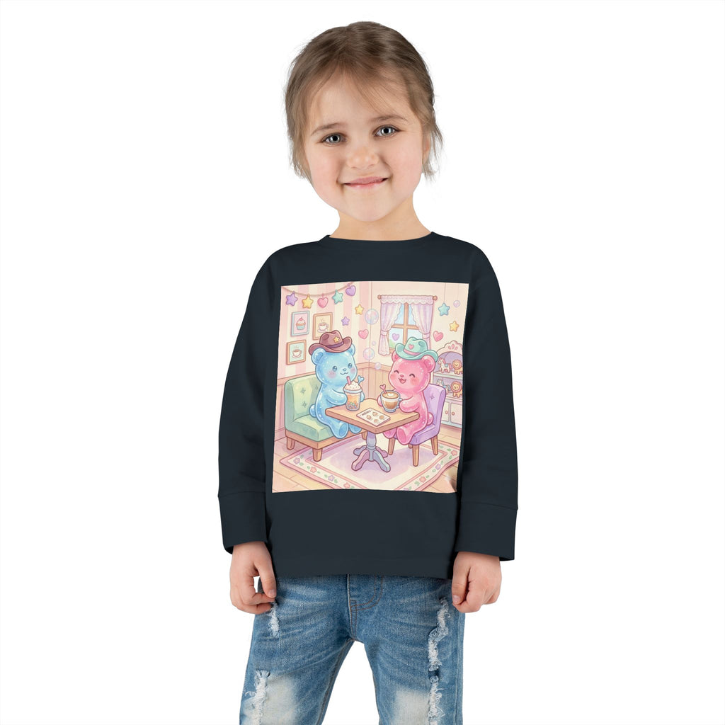 Cowboy Coffee Break, Oozy Bear Duo Friends- Graphic Long Sleeve Shirt