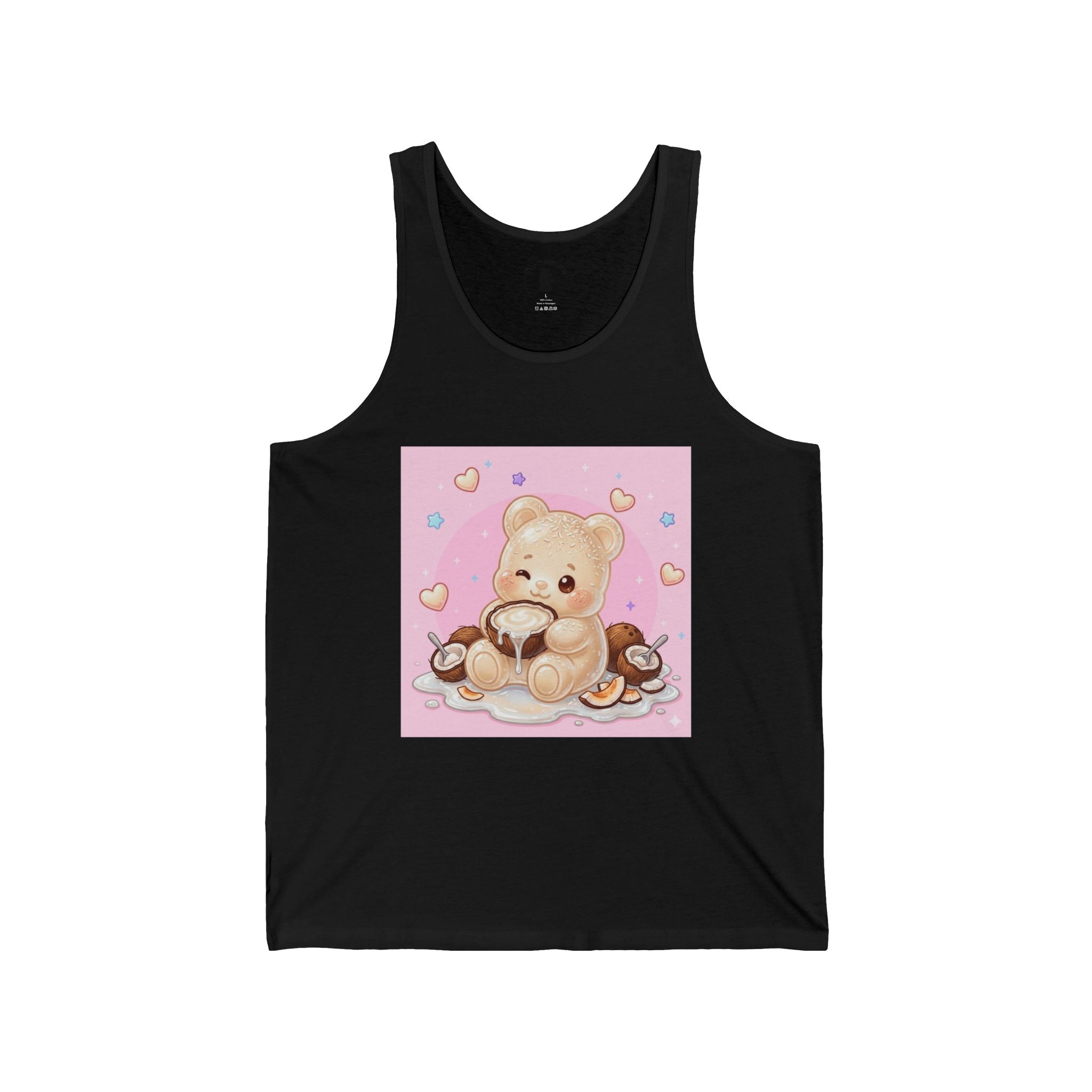 Coconut Milk, White Husk Gooey Gummy Bear — Kawaii Design Tank Top