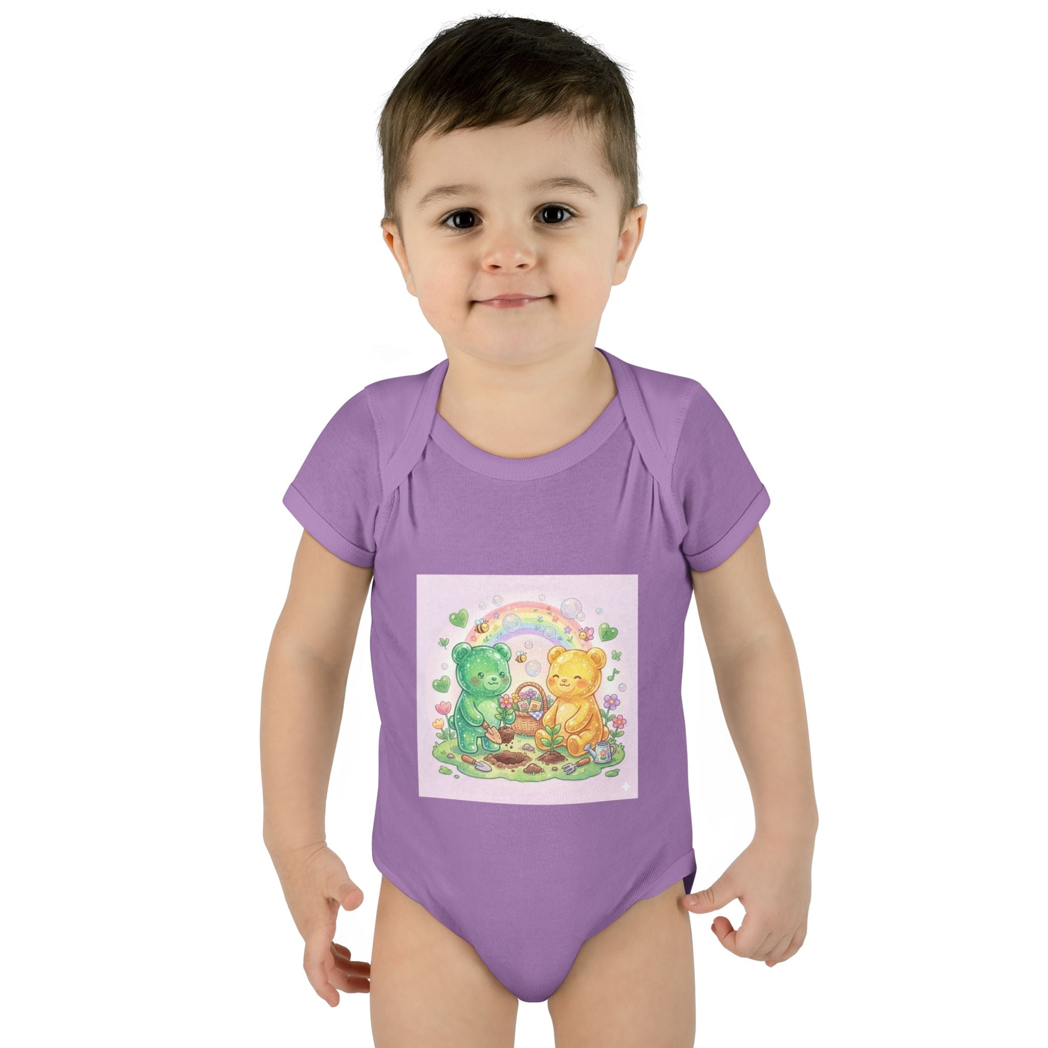 Infant Bodysuit — Gooey Gummy Bears Gardening Baby Onesie