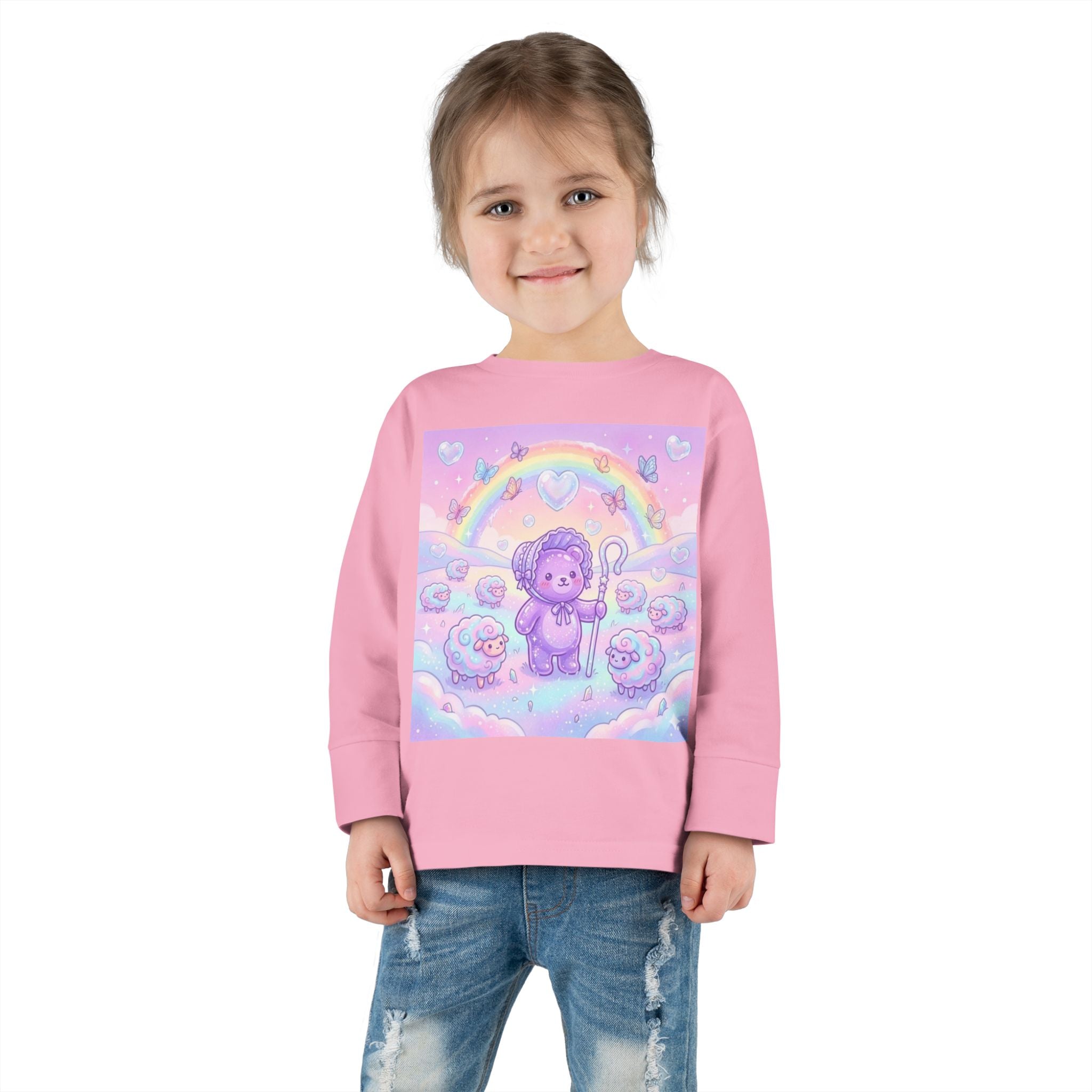 Sweet Dreams, Cotton Candy Sheep & Oozy Shepard of Snoozes_ Graphic Long Sleeve