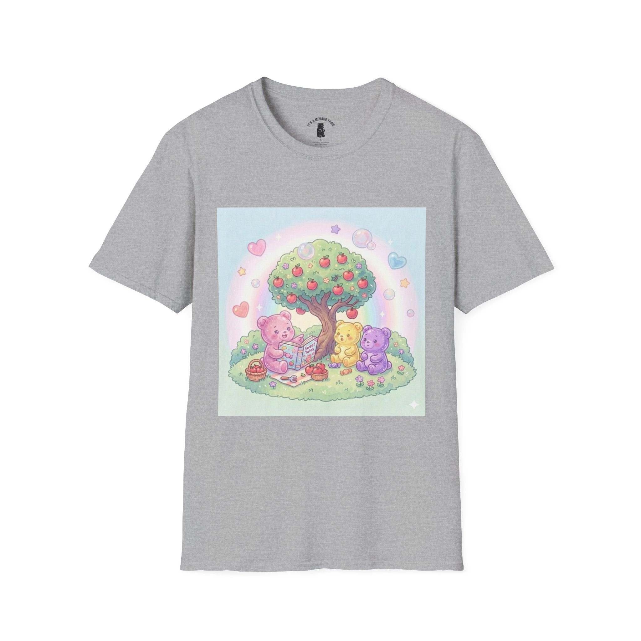 Story time with Friends, Gooey Gummy Bears— Kawaii Graphic T-Shirt