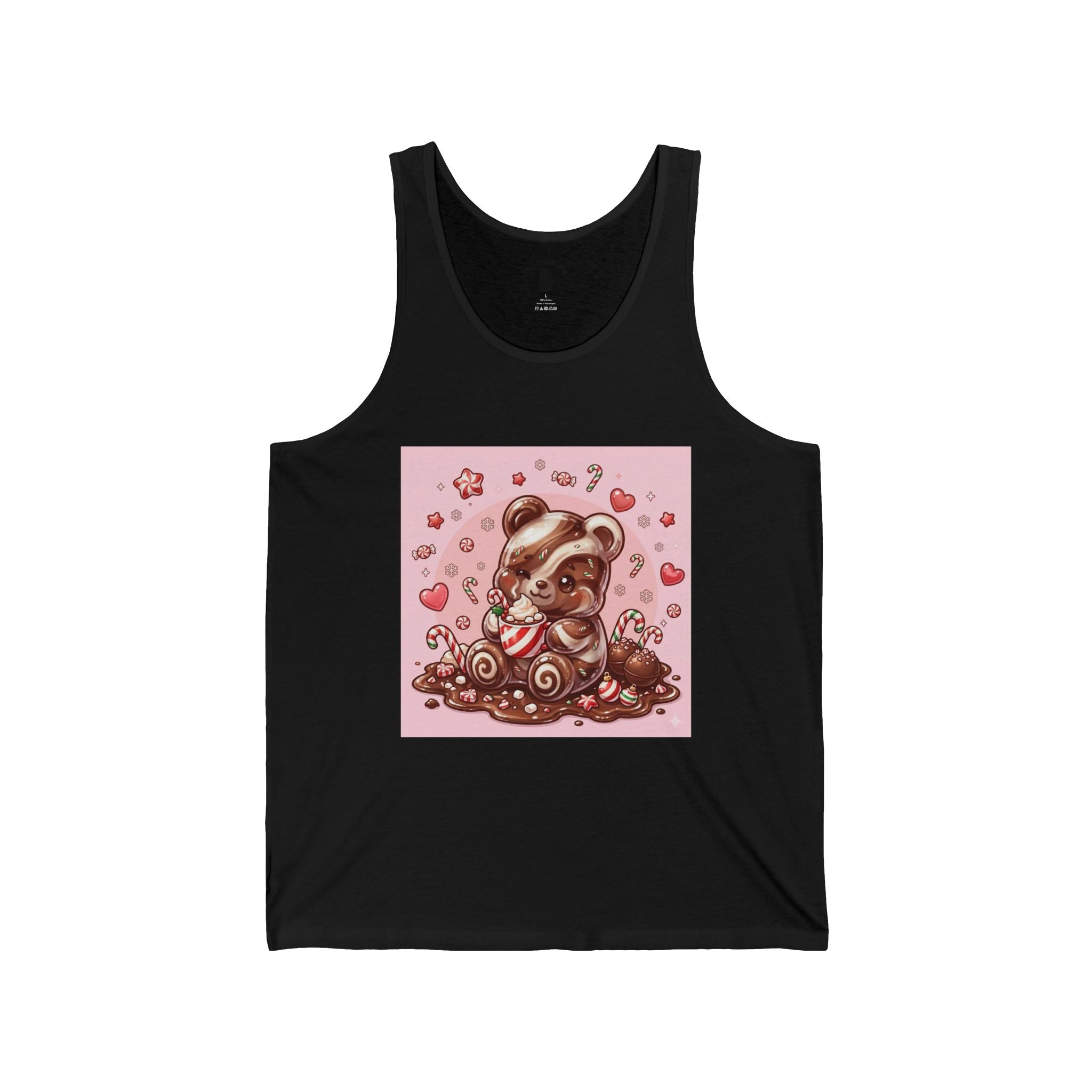 Peppermint Hot Chocolate, Gooey Gummy Bear- Kawaii Graphic Tank Top