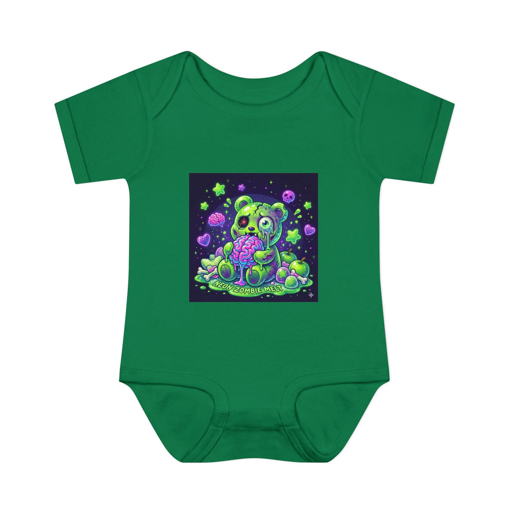 Baby Bodysuit — Neon Zombie Halloween Gooey Gummy Bear