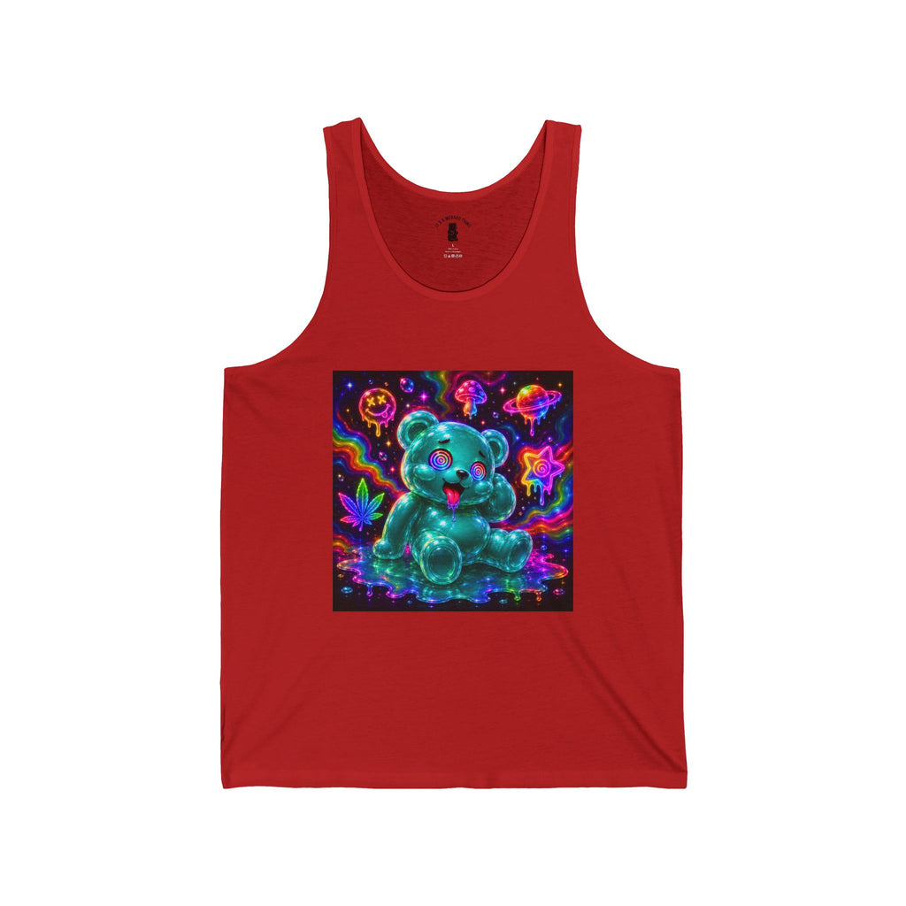 Psychedelic Trip Oozy Bears Friend, Teal Gummy Special Addition- Graphic Tank Top