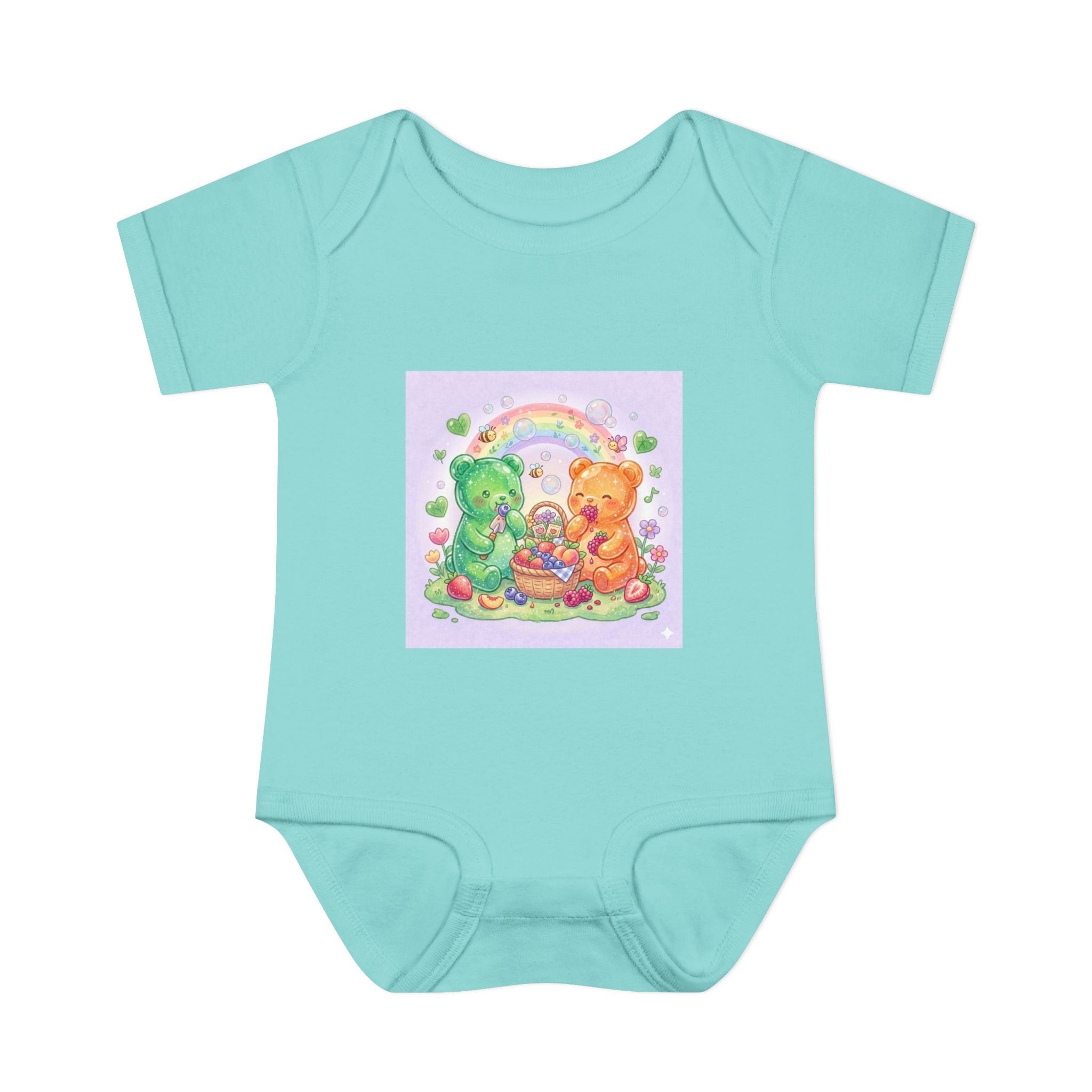 Fruit Garden Eating Gooey Gummy Bears Infant Bodysuit — Baby Shower Gift