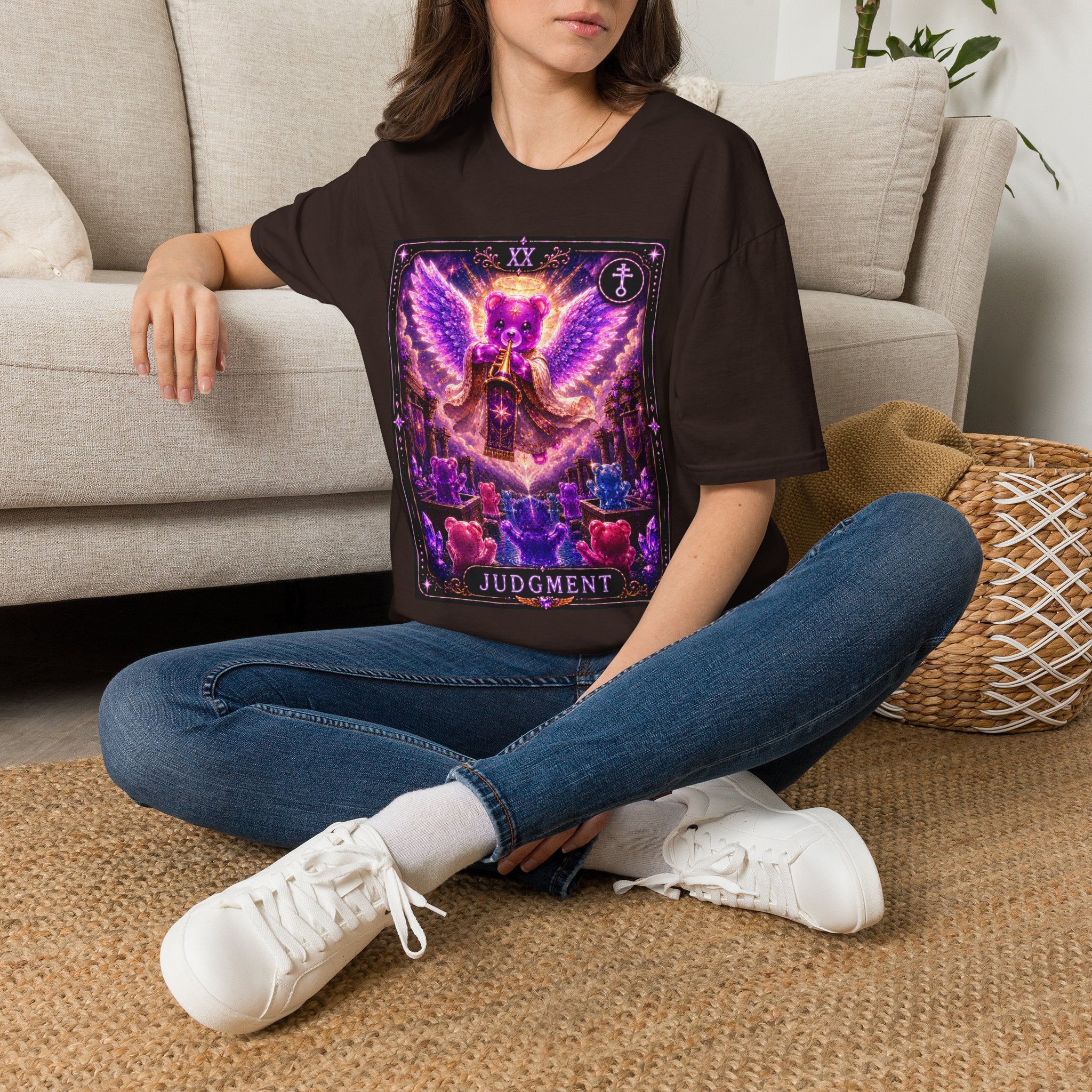 Judgment Tarot Mystic Purple Angel Oozy Bear Gummy Special Addition- Graphic Shirt