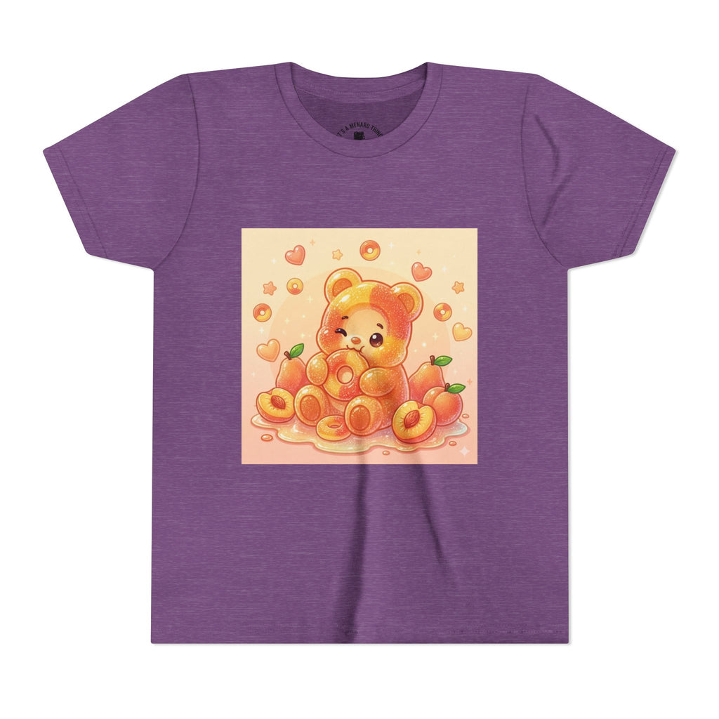 Peach Ring Gooey Gummy Bear Kids Short Sleeve Shirt