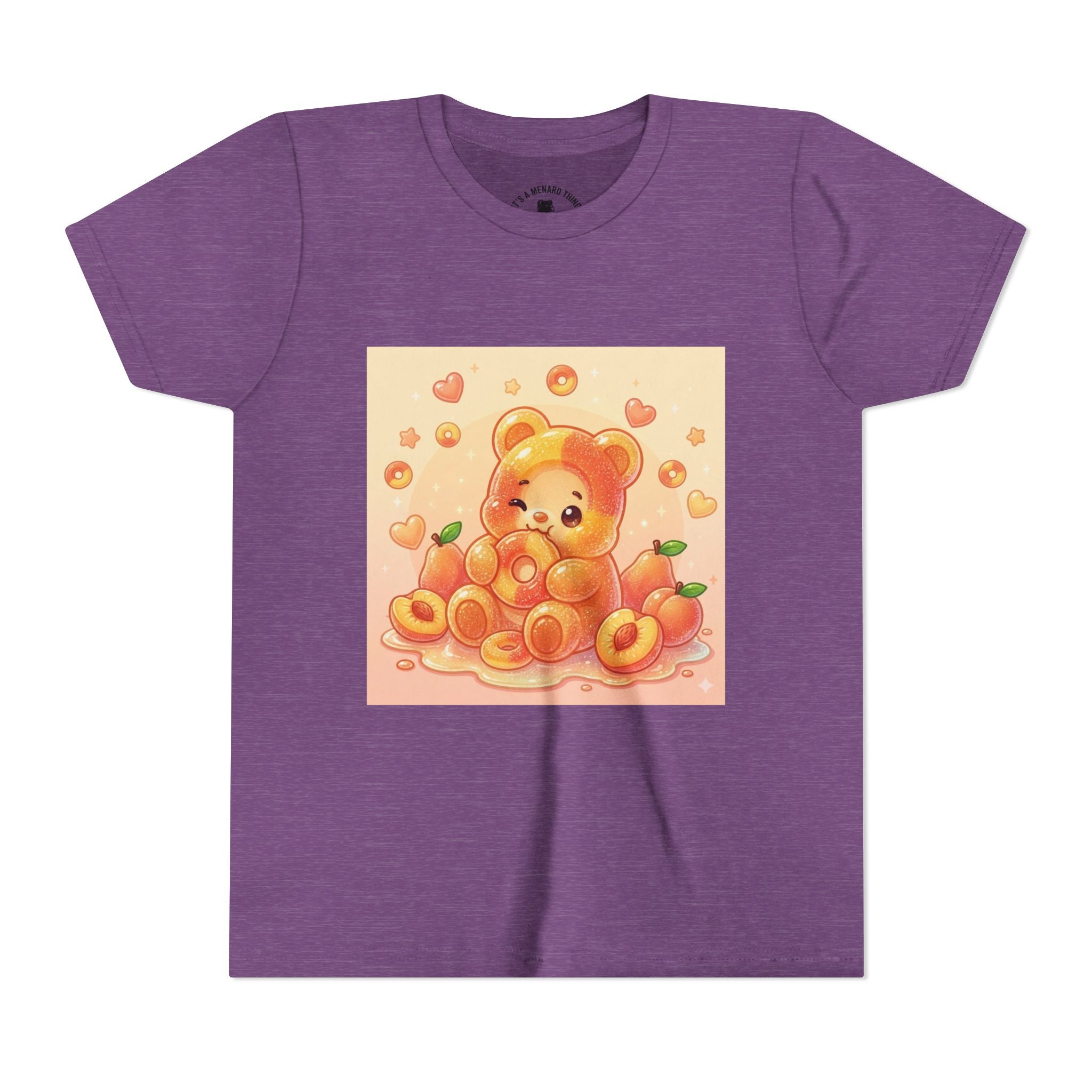 Peach Ring Gooey Gummy Bear Kids Short Sleeve Shirt