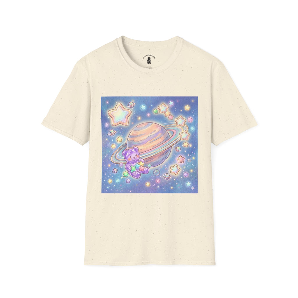 Look Upon Saturn, Purple Crystal Gooey Gummy Bear — Kawaii Graphic T-Shirt