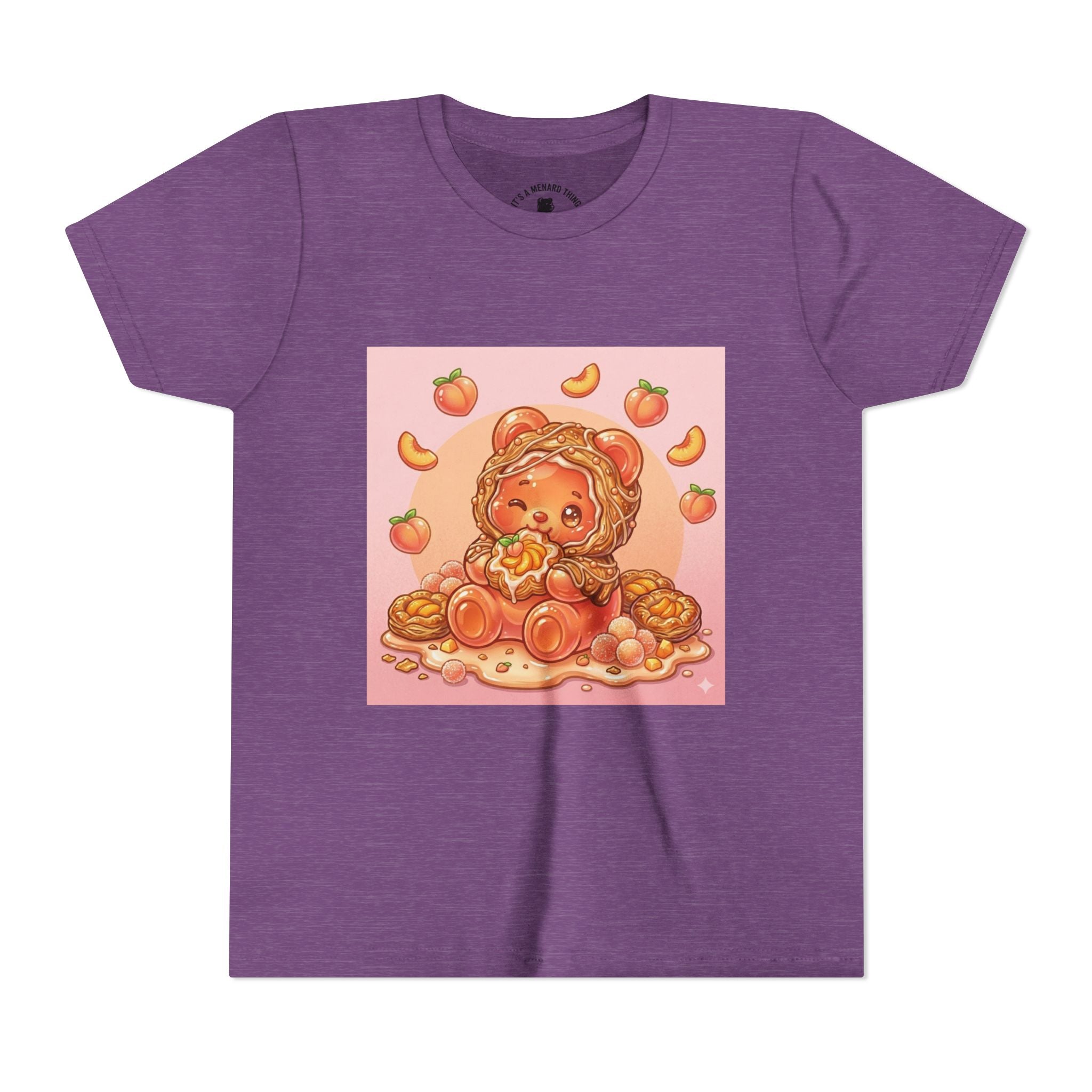 Peach Danish Bear Graphic Shirt for Kids