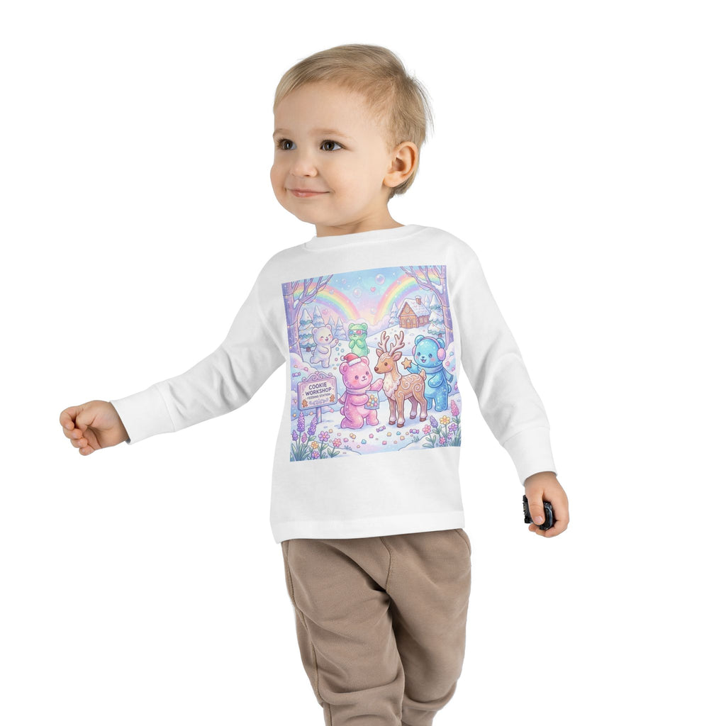 Feeding the Reindeer, Oozy Bear Friends Special Holiday- Graphic Long Sleeve Shirt